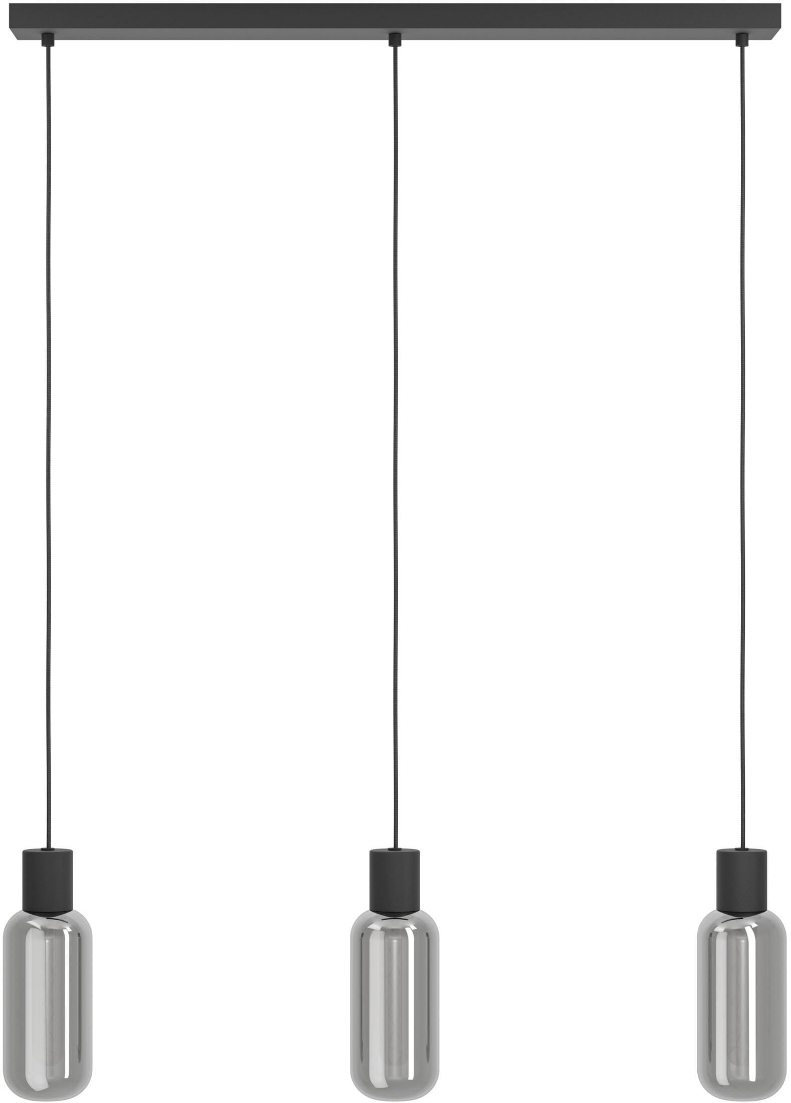 EGLO Hängeleuchte »MAIONE Pendellampe - Stahl - E27 - 3X4W - IP20« E27 1 Stk. Hängelampe, Deckenlampe, Wohnzimmer, Esszimmer, L77 x B9 x H110 cm