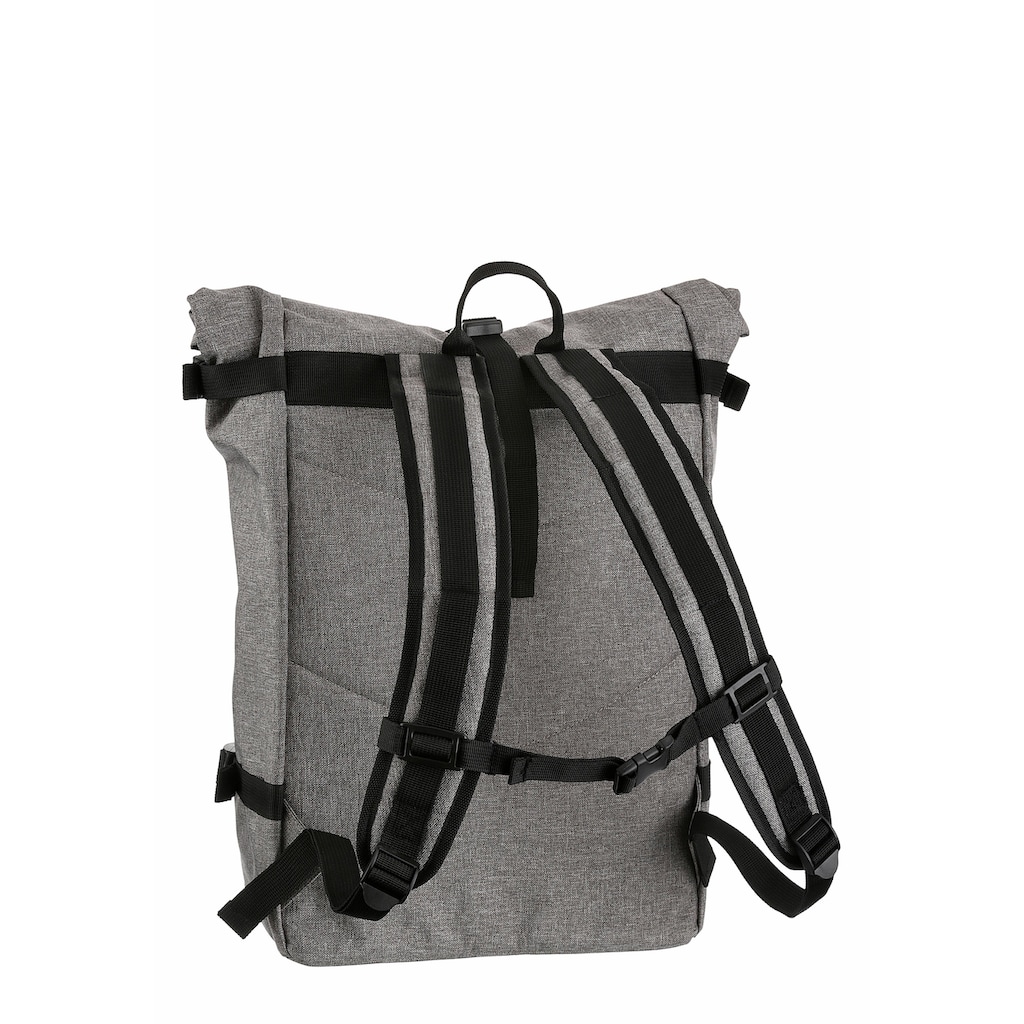 KangaROOS Cityrucksack, mit viel Stauraum und modischem Rolltop