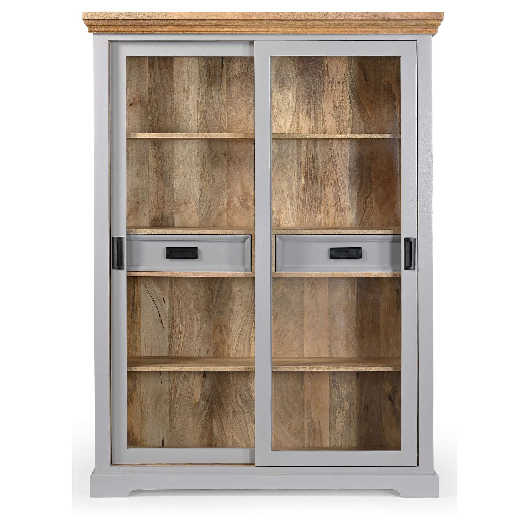 Home affaire Vitrine »Alpinist Highboard Höhe/Breite/Tiefe 120/160/40 cm« mit 2 Glasschiebetüren, handgefertigt, Unikat-Möbel, Höhe 160 cm