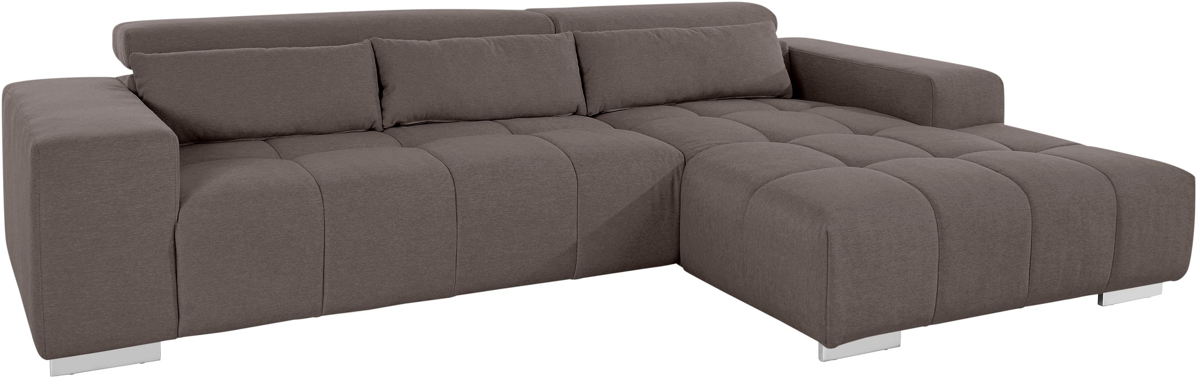 COTTA Ecksofa »Orion L-Form«, mit Kopfteilverstellung & 3 Nierenkissen