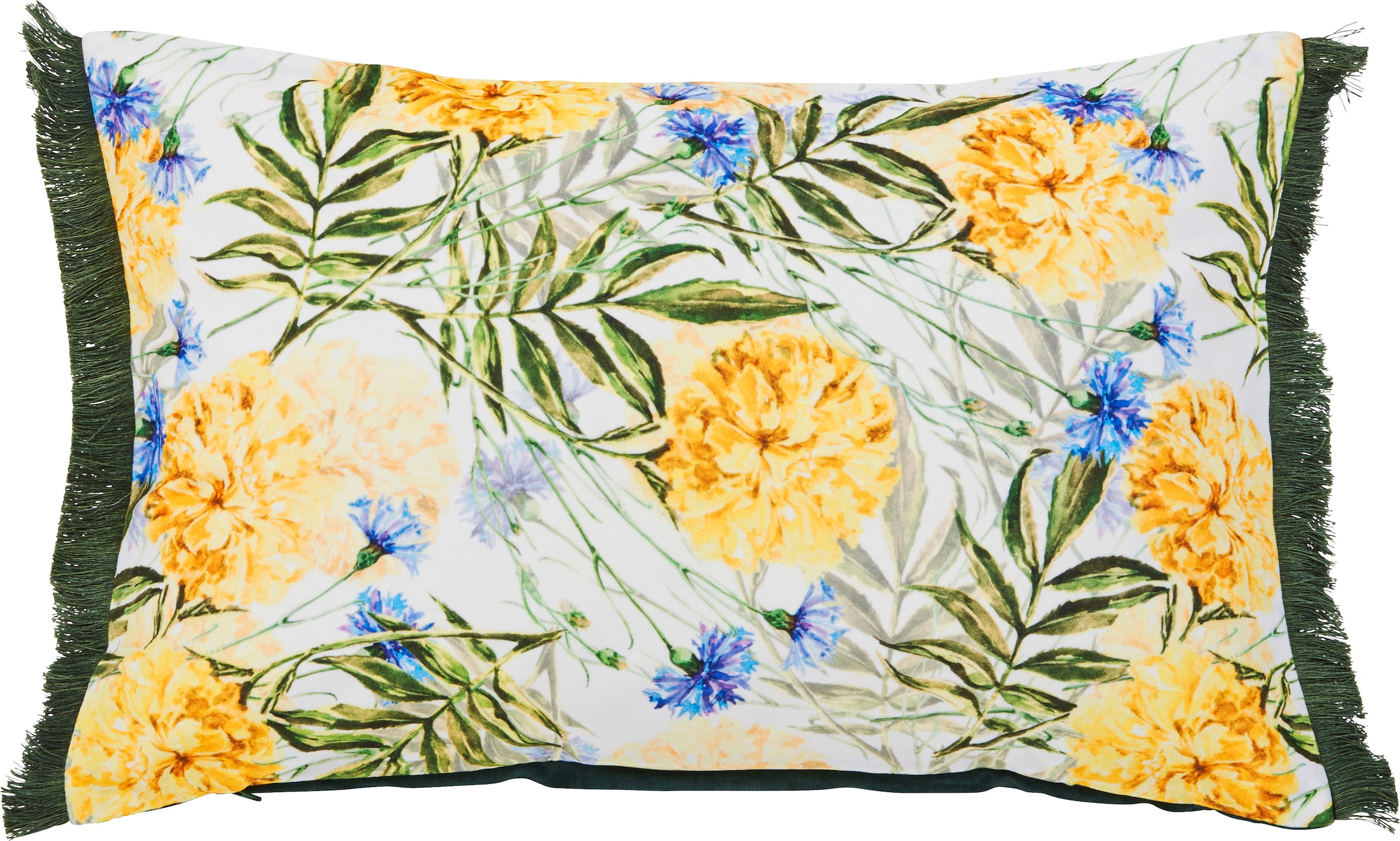 done.® Dekokissen »Fringe Corn Flowers«, bedruckt, Reißverschluss, Kissenhüle ohne Füllung, 1 Stück