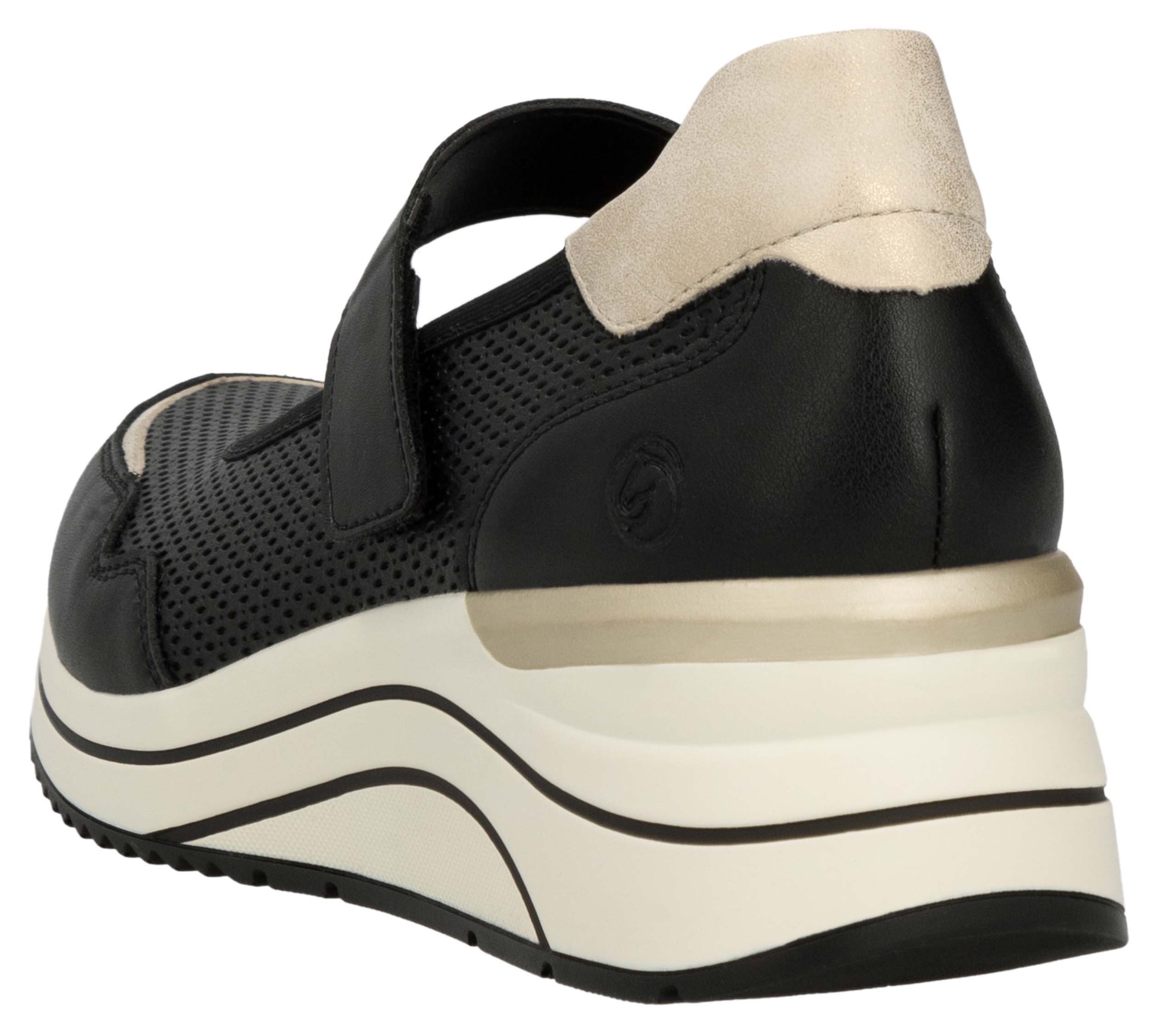 Remonte Riemchenballerina, Keilabsatz, Halbschuh, Freizeitschuh mit Soft-Einlage