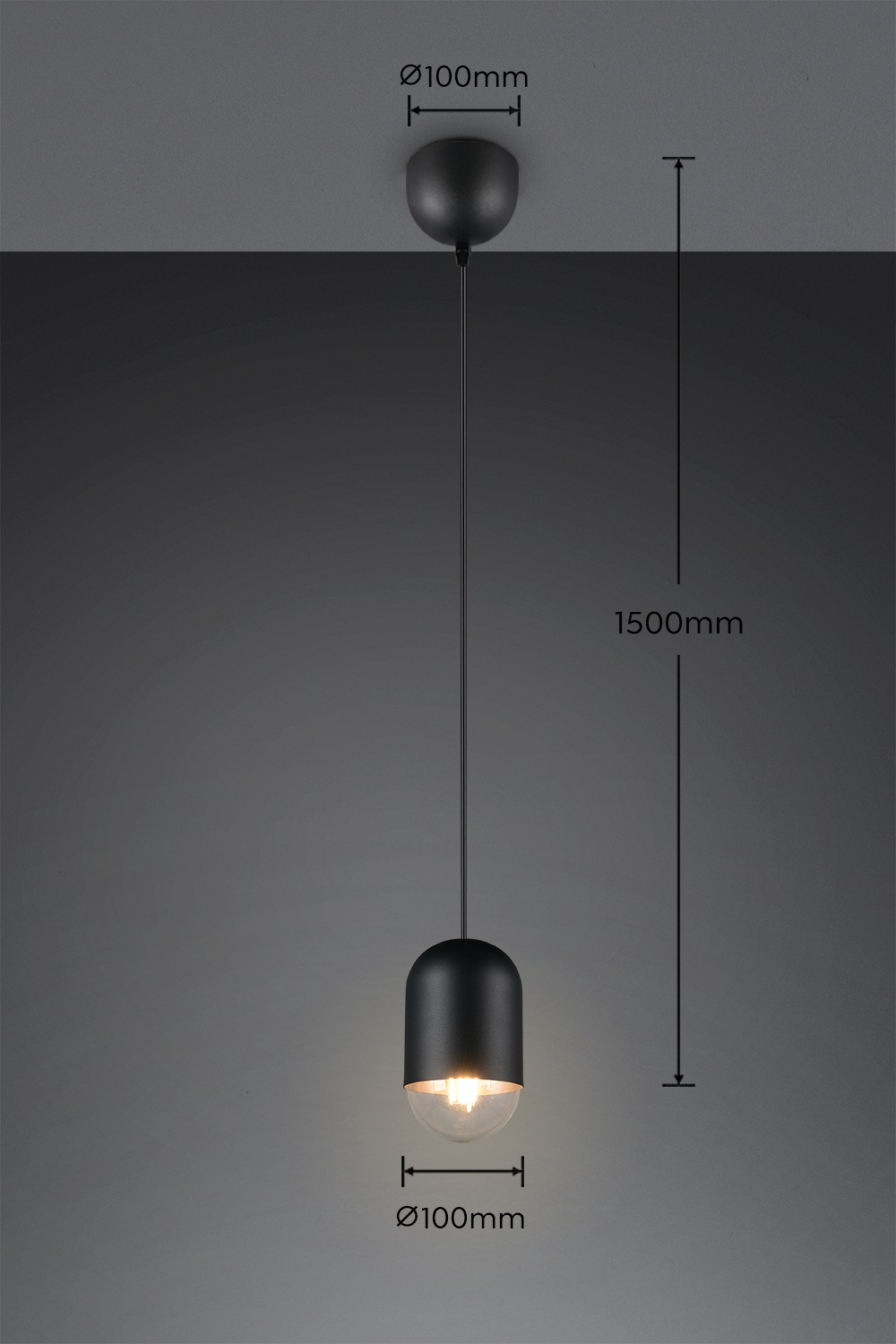 REALITY Leuchten Pendelleuchte »NARA, Hängelampe inkl. Leuchtmittel 1x E27 806 Lumen 2700K warmweiß« E27 2 Stk. Warmweiß Hängeleuchte in schlichtem Design Ø 11cm, Leuchtmittel wechselbar