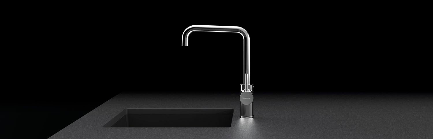 Schock Küchenarmatur »FONOS« Festauslauf, Temperaturbegrenzer, Schwenkbereich 360°