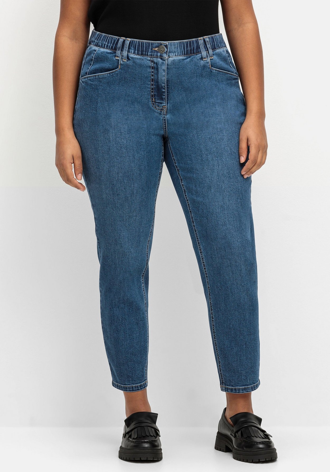 Sheego Stretch-Jeans »Skinny Jeans aus ultraflexibler Qualität«