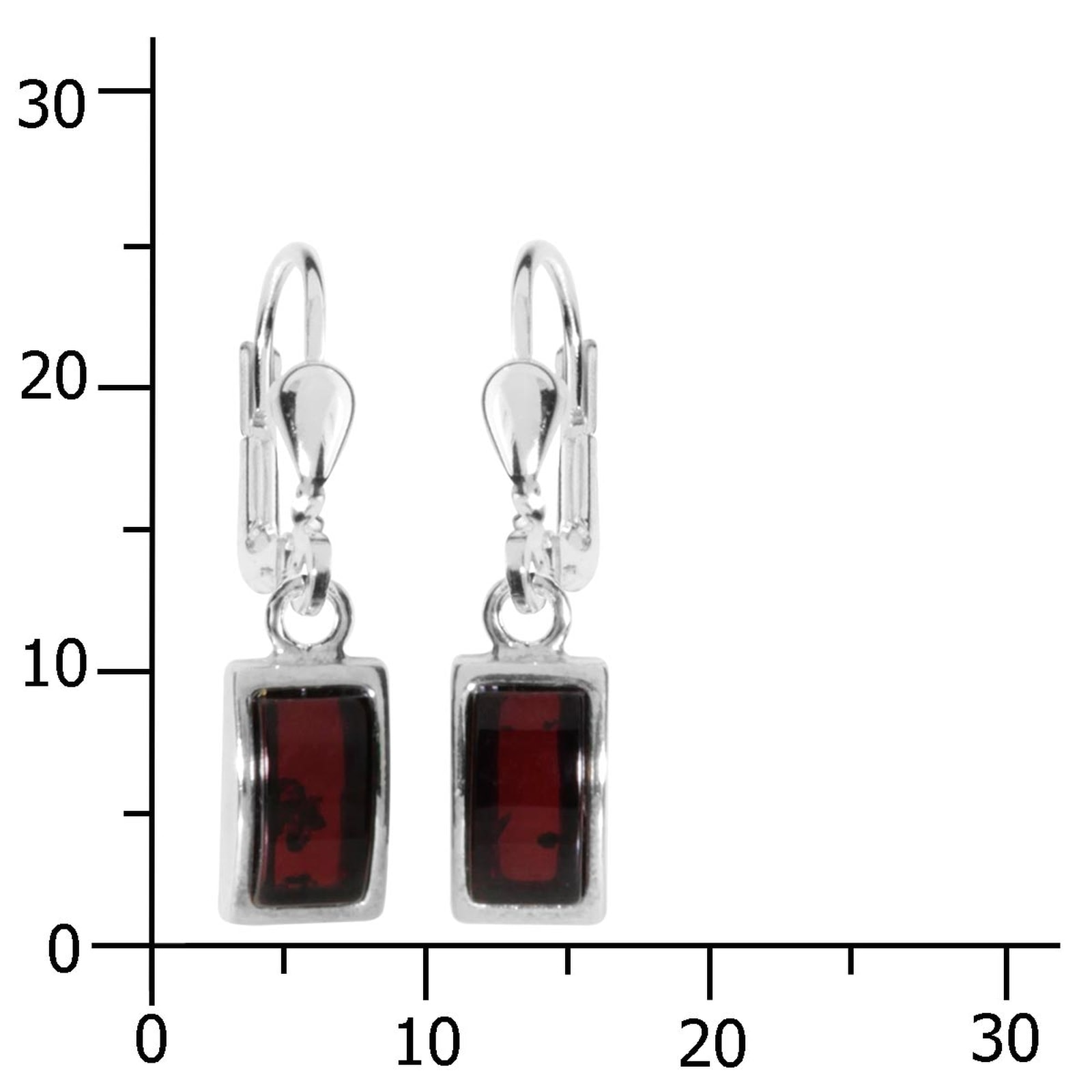 OSTSEE-SCHMUCK Paar Ohrhänger »- Astrid 8x4 - Silber 925/000 - Bernstein«