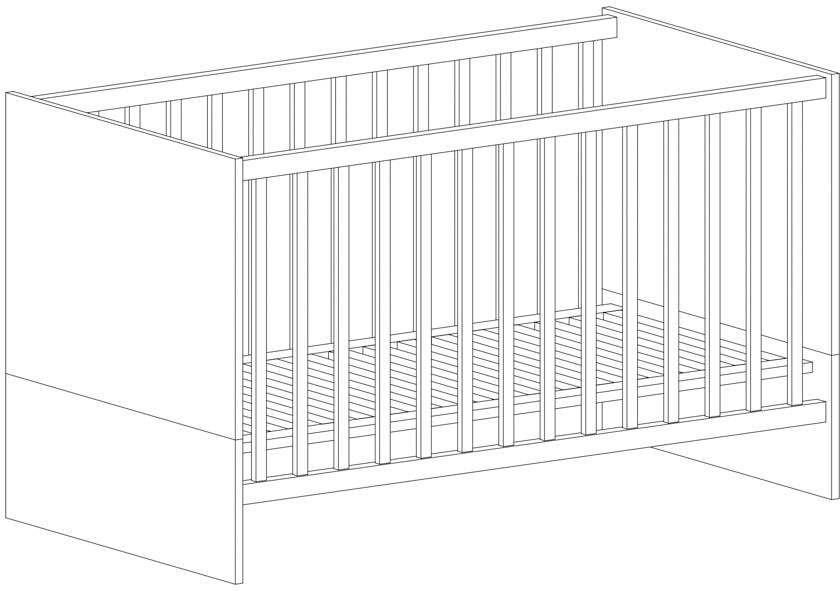 arthur berndt Babyzimmer-Komplettset »Cloe«, (Set, 3 St., Kinderbett, Schrank, Wickelkommode), Made in Germany; mit Kinderbett, Schrank und Wickelkommode