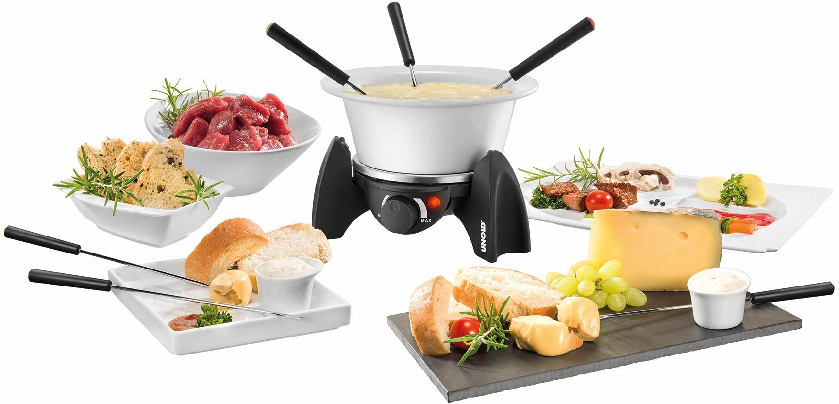 Unold Elektro-Fondue »48615«, Edelstahl-Fonduetopf plus feuerfestem Keramiktopf