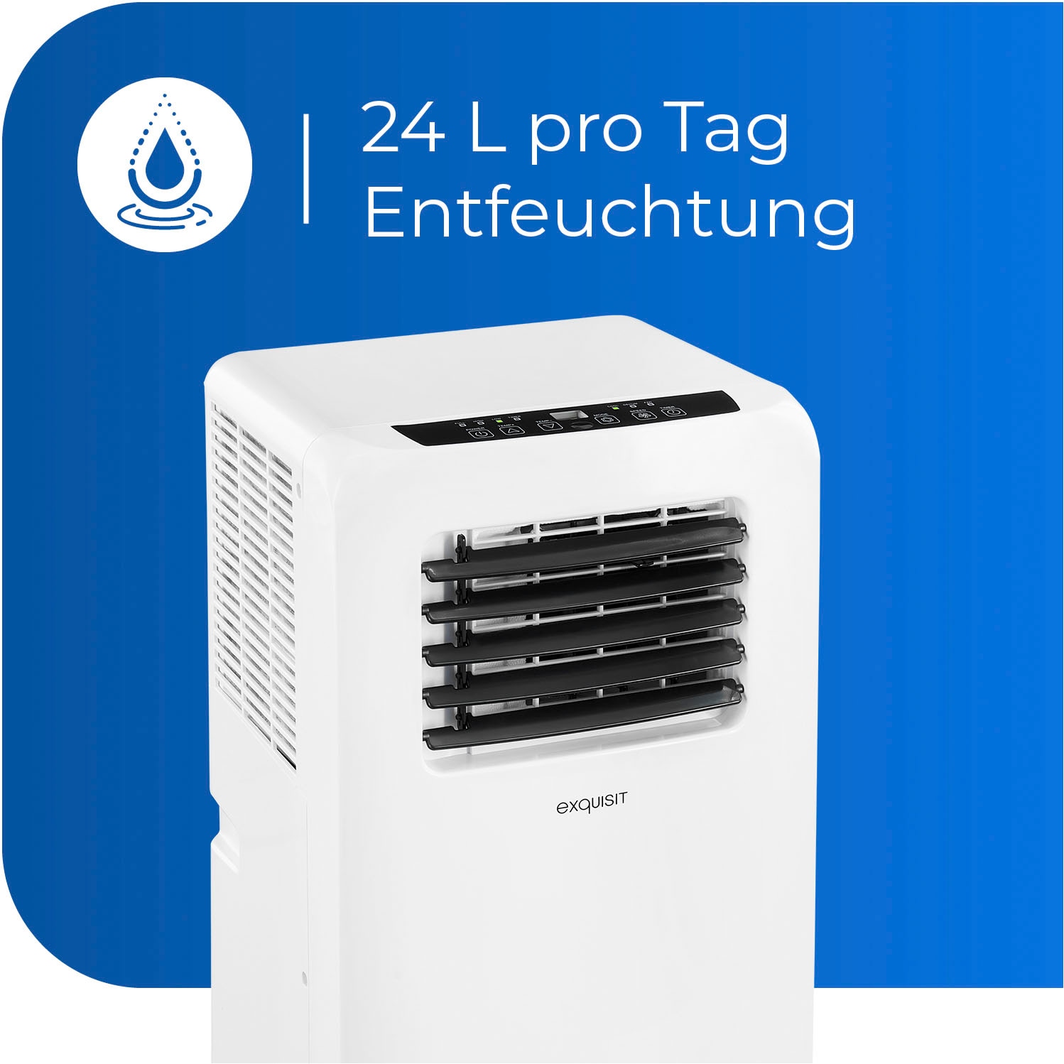 exquisit 3-in-1-Klimagerät »CM 30953 we«, Luftkühlung - Entfeuchtung - Ventilation, geeignet für 30 m² Räume