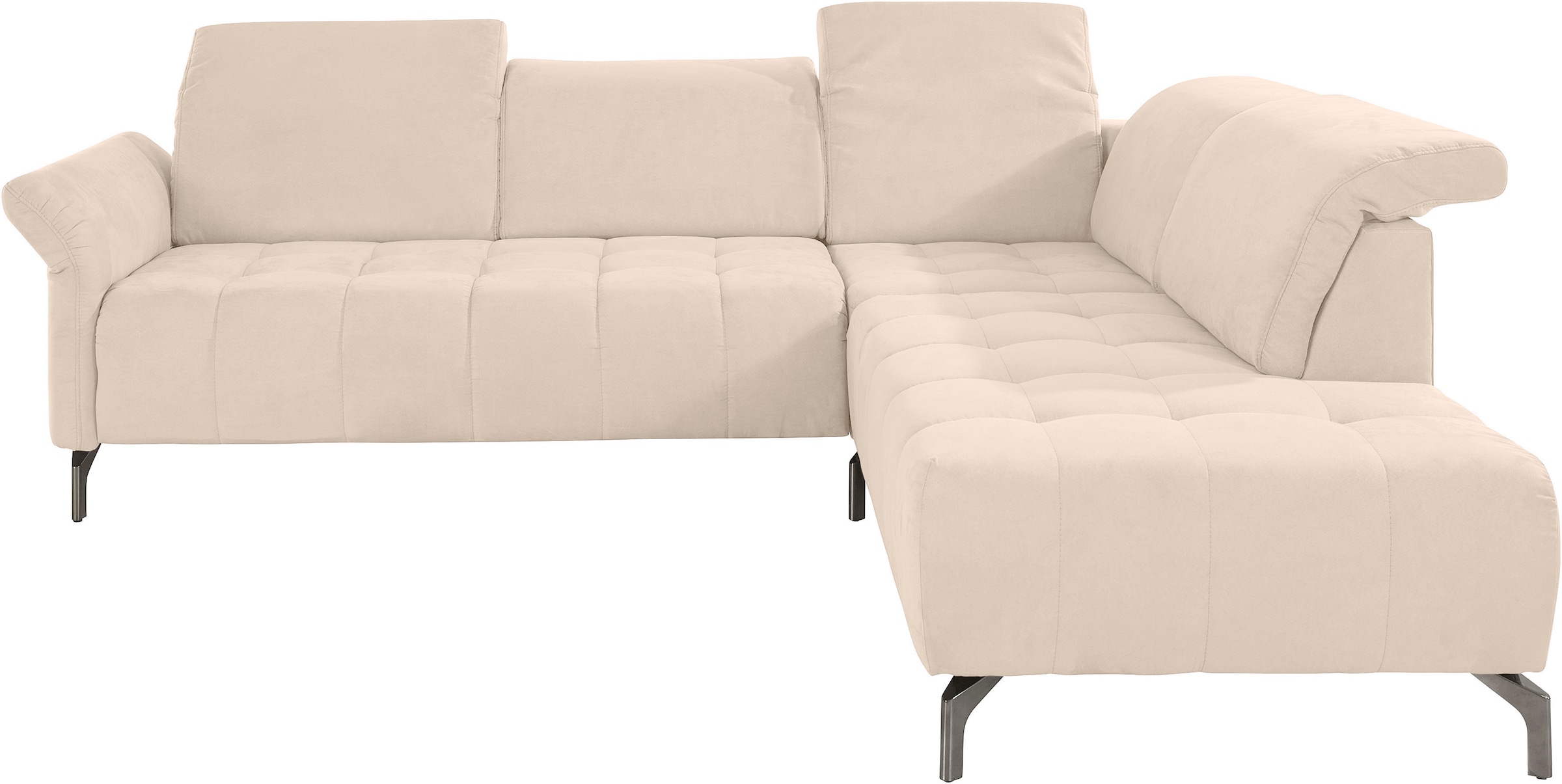 INOSIGN Ecksofa »Fresh L-Form« Federkern, wahlweise Kopfteilverstellung und motorischer Vorziehsitz