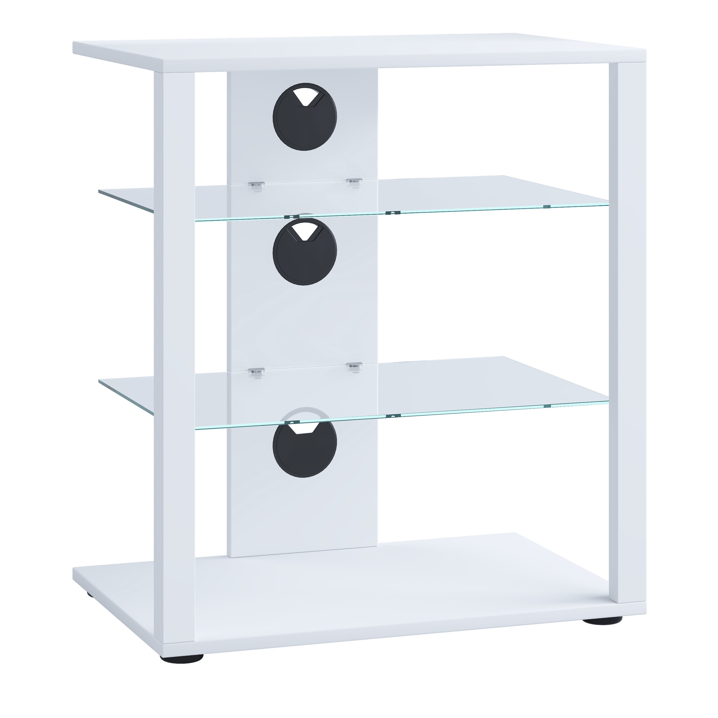 VCM Wohnzimmertisch »Hifi Möbel Rack Alu Glas Phono Mediaregal Folas«