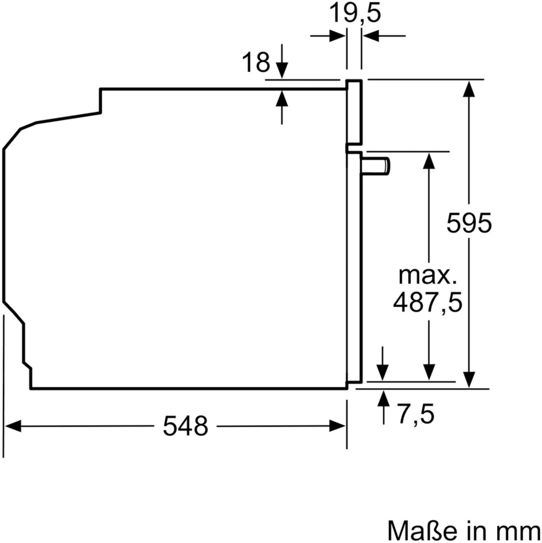 BOSCH Einbaubackofen 8 »HBG632TS1«, mit 3-fach-Teleskopauszug