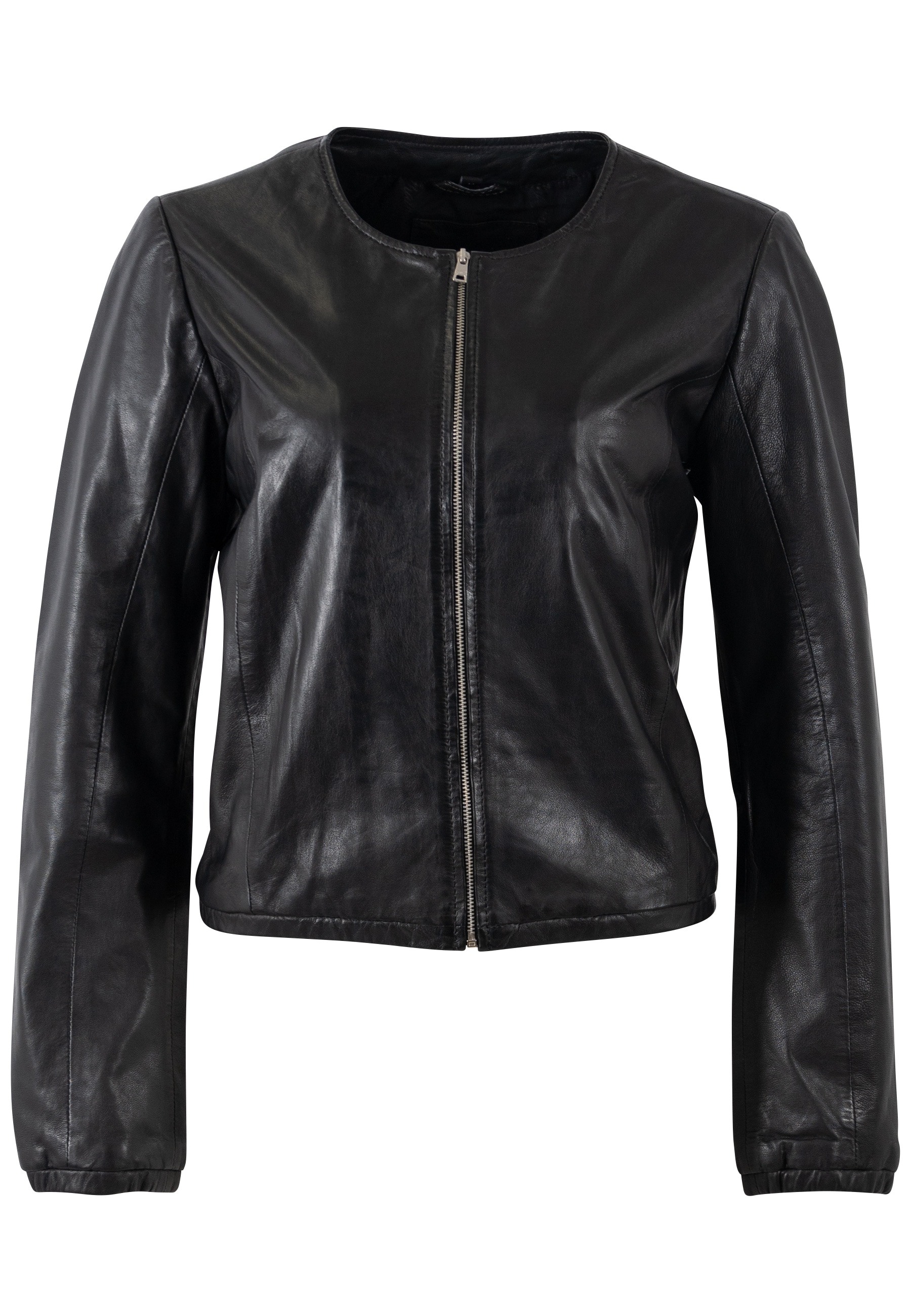 Mauritius Lederjacke »MWYanna« aus leichtem Material, kragenlos