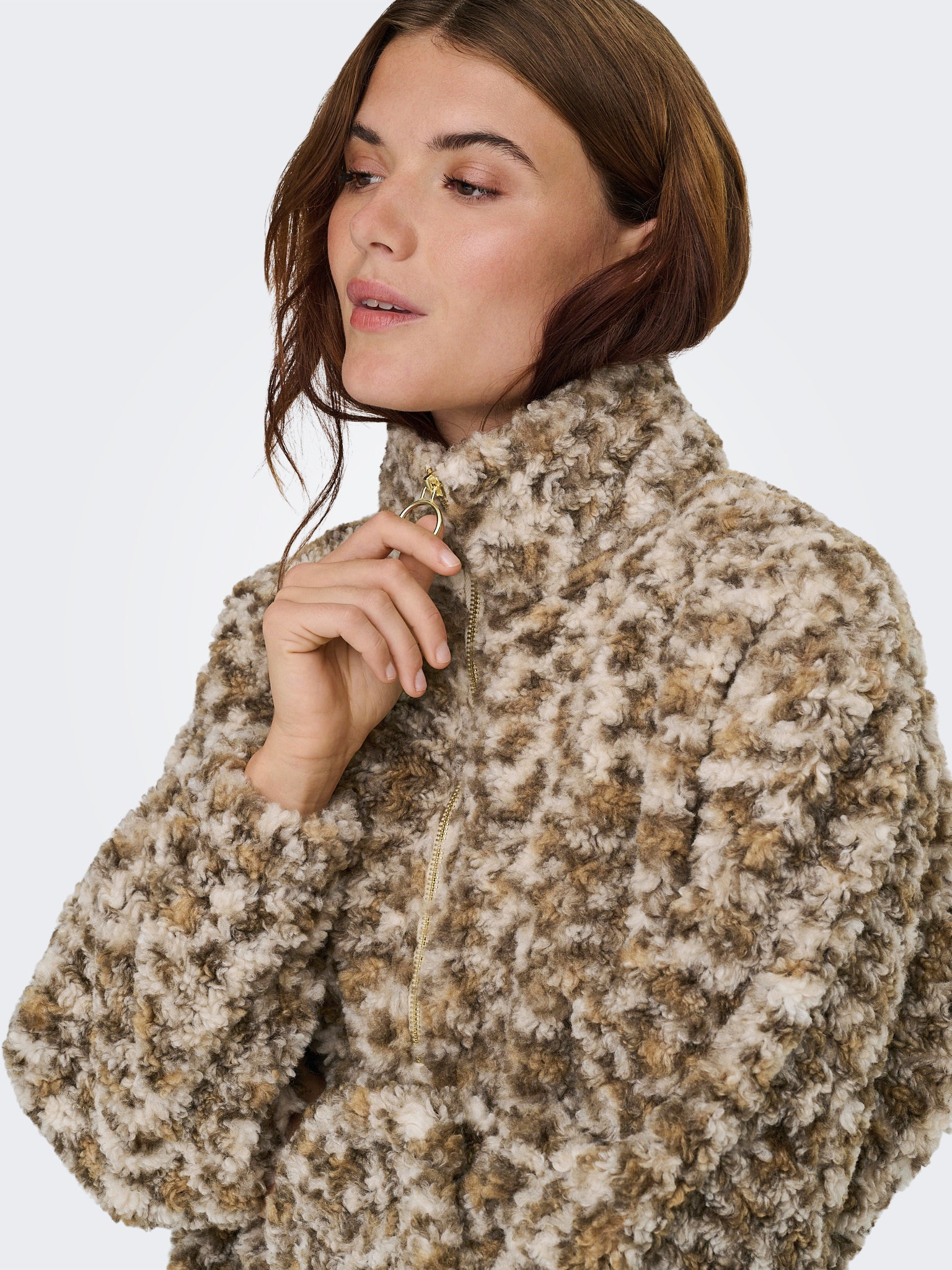 ONLY Sweatjacke »ONLXENA L/S TEDDY BOX SWT«