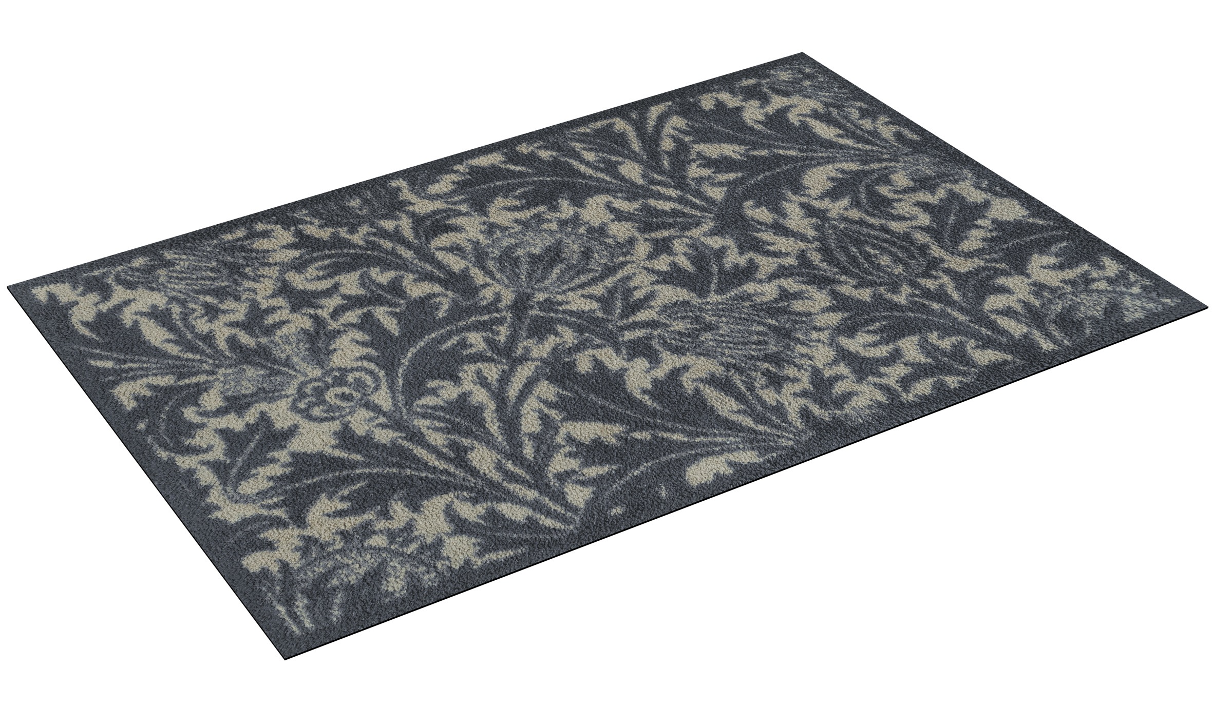 Turtle Mat Fußmatte »Thistle Blue & Gold« rechteckig 9 mm Höhe