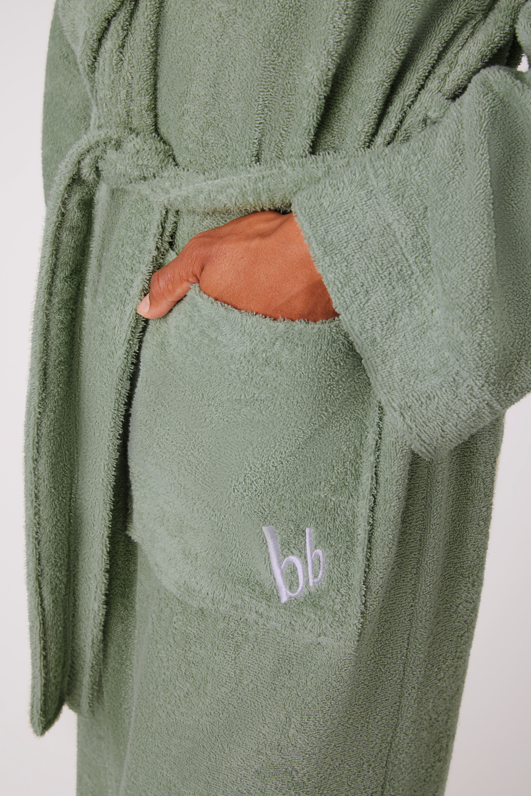 Bruno Banani Unisex-Bademantel »Robby, ideal für Sauna & Spa, Standardlänge & Überlänge« 1 Stk. tlg., Damen & Herren Bademäntel, Baumwolle, mit Taschen, Sauna, XS-3XL