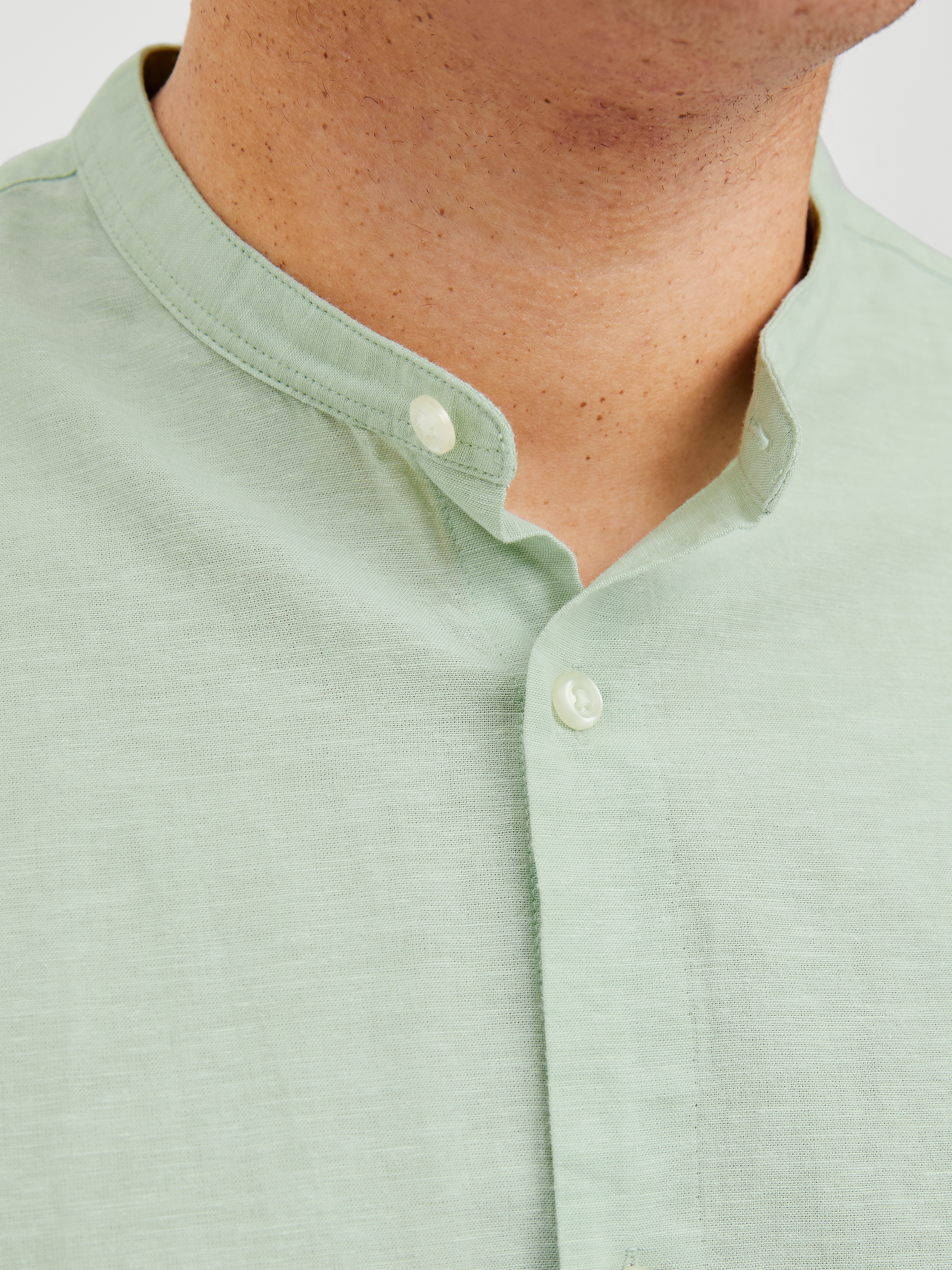 Jack & Jones PlusSize Langarmhemd »JJEBREEZE LINEN BLE BAND SHIRT LS SN PLS«