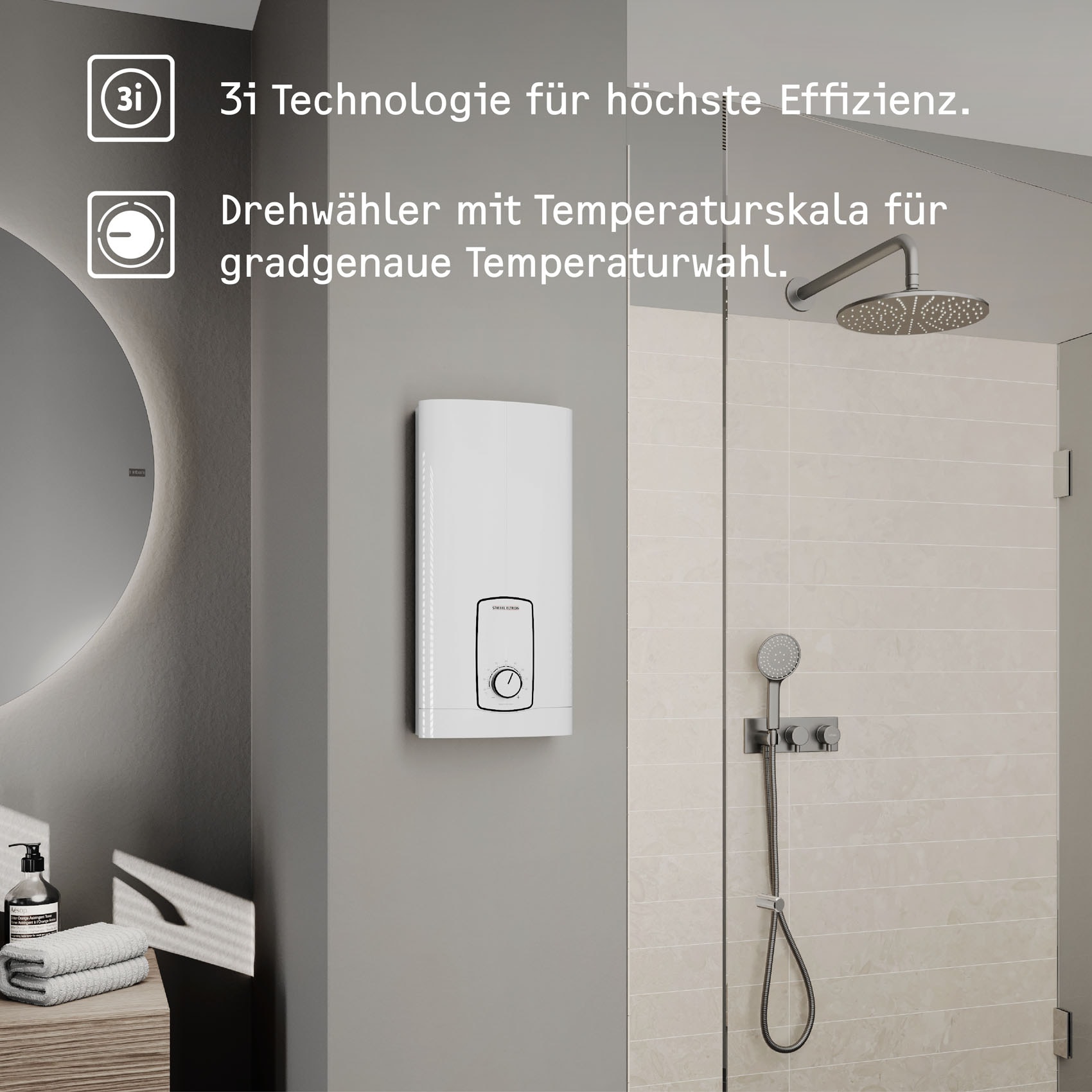 STIEBEL ELTRON Komfort-Durchlauferhitzer »DHB 27 ST Trend«, 3i Technologie für konstante Warmwassertemperatur