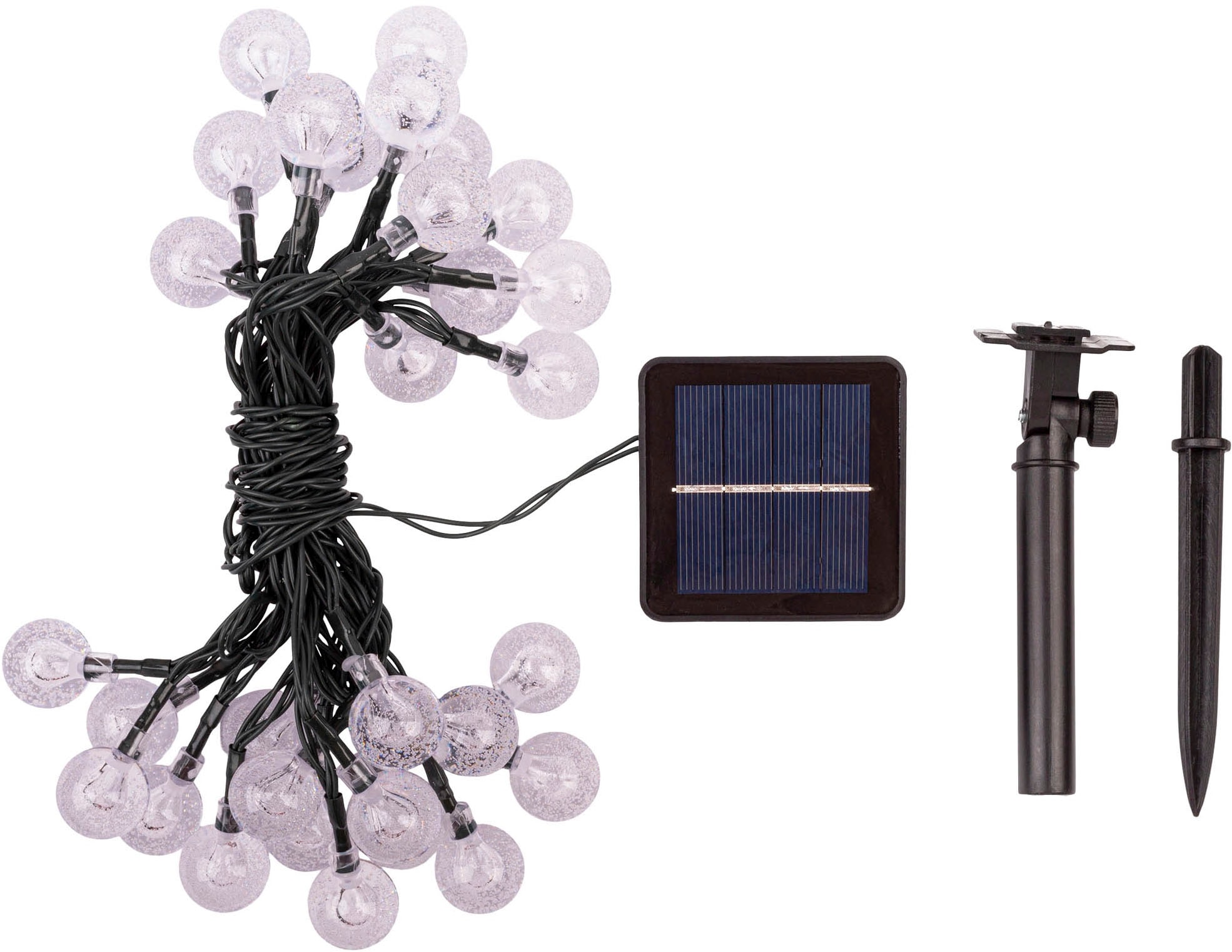 näve LED-Lichterkette »Becul« 50 Stk.-flammig Solar, 50 Leuchtkugeln, 8 Leuchtmodi per Fernbedienung inkl., Timer