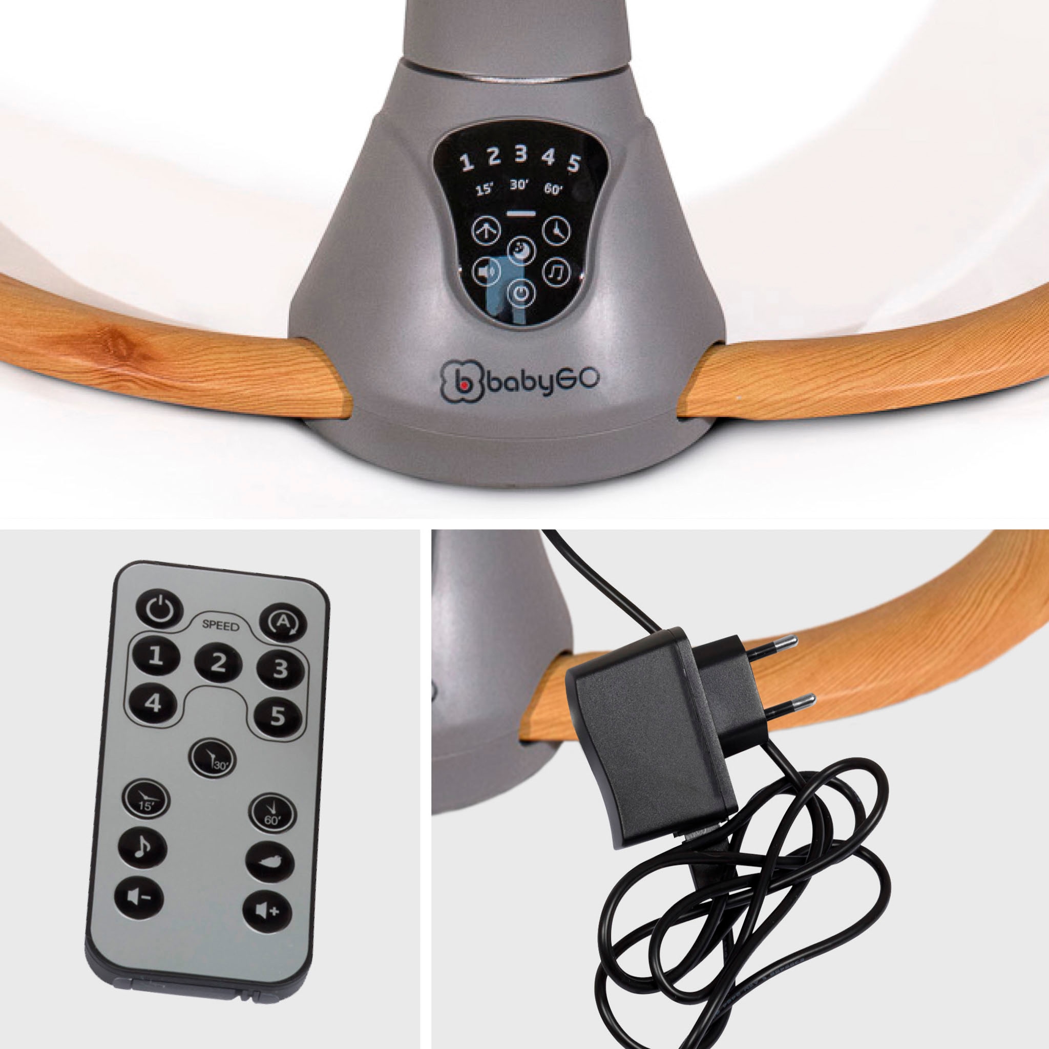 BabyGo Babywippe »Homey«, bis 9 kg, mit Schaukelbewegungen und Sound