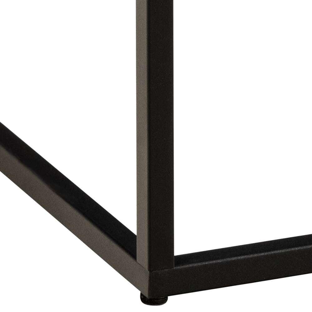 ACTONA GROUP Couchtisch »Barossa Wohnzimmertisch, Beistelltisch, Quadratisch, Sofatisch,«, Steinoptik, schwarze Stahlbeine, in mehreren Varianten, B: 60 cm