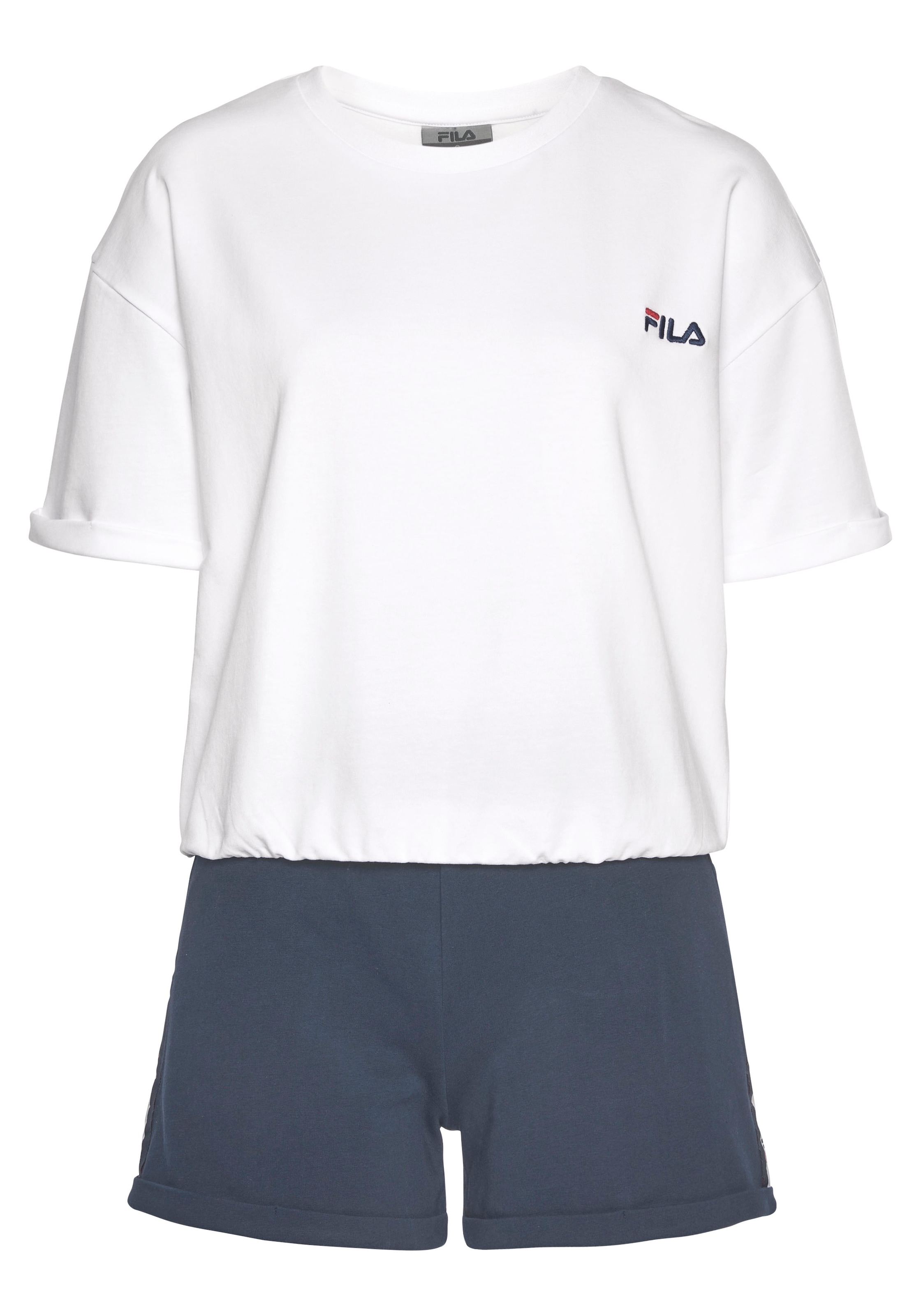 Fila Shorty, (Set, 2 tlg.), mit Brust-Logo und kontrastiertem Logo-Band seitlich an der Hose