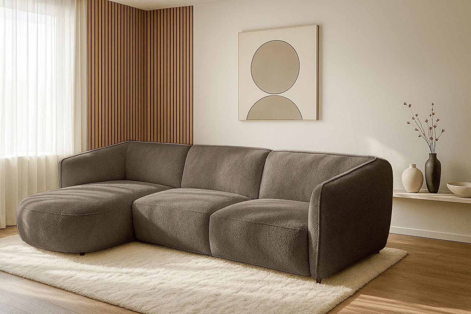 Home affaire Ecksofa »Ostrup« schlichtes modernes Design, in verschiedenen Farben