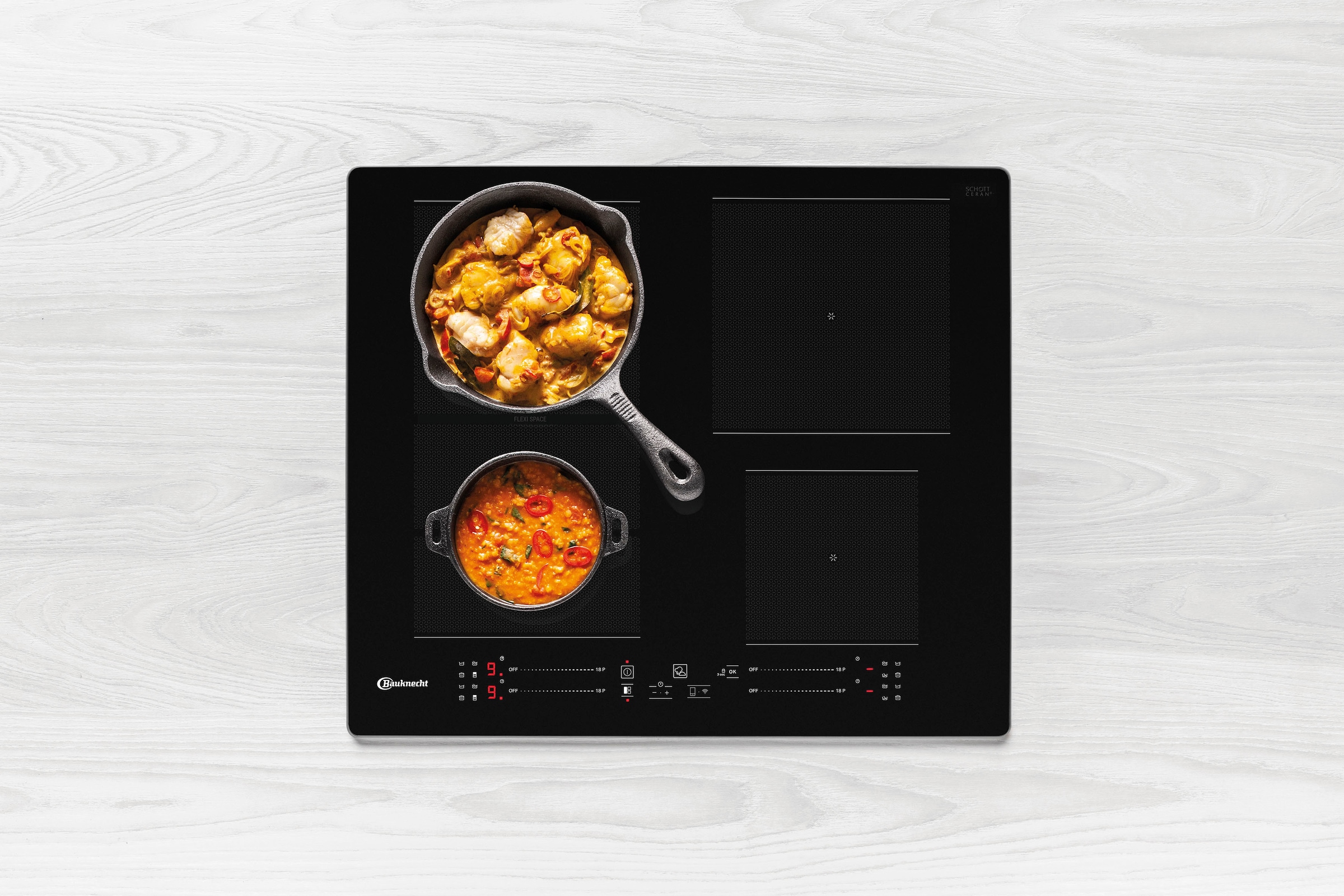 BAUKNECHT Induktions-Kochfeld von SCHOTT CERAN® »BS 3960F AL«