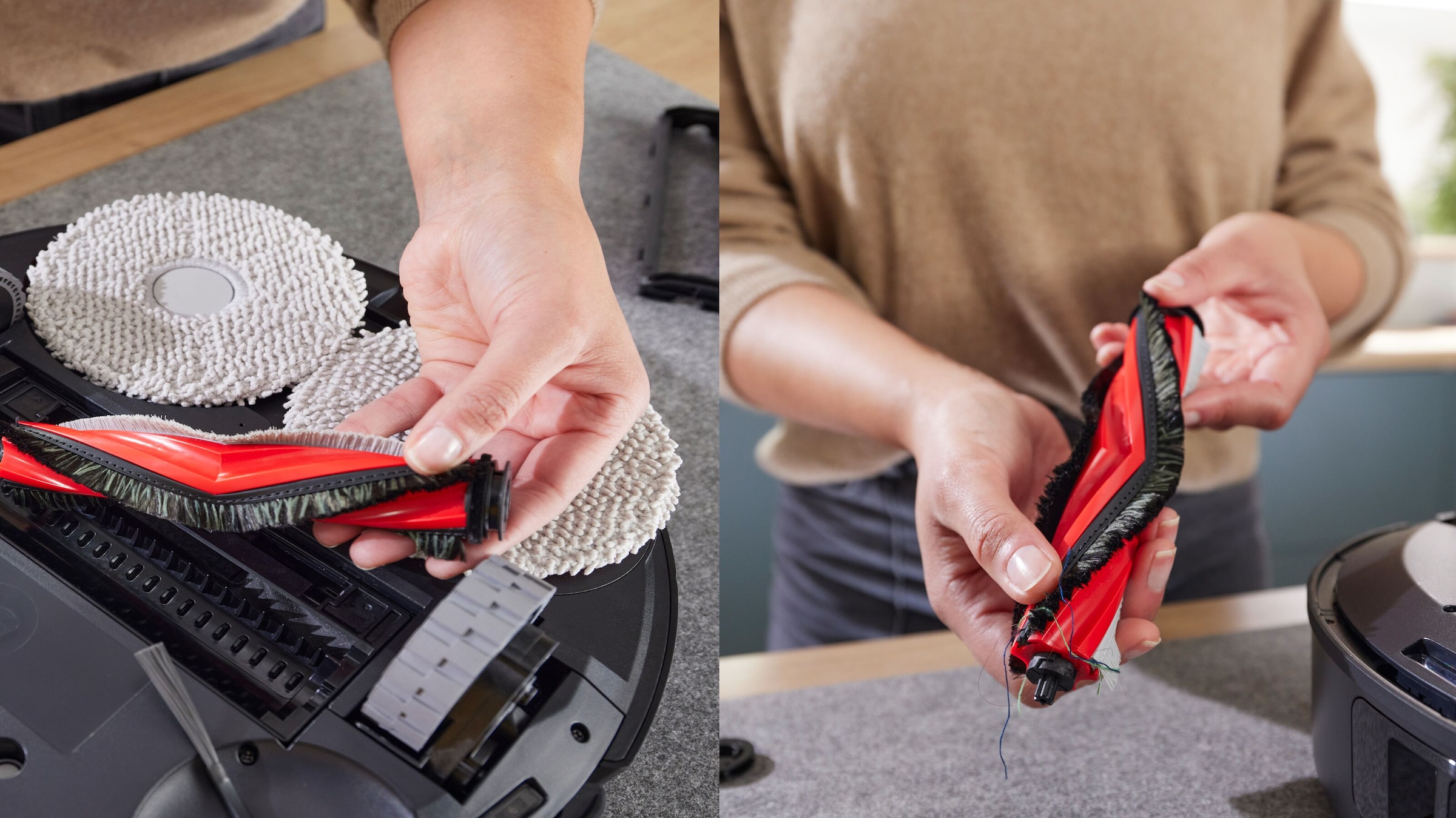 BOSCH Saugroboter »Spotless Max BCRDW3B, rotierende Wischpads, 70°C Selbstreinigung«, Datensicherheit, 11.000 Pa Saugkraft, Absaugstation, Carbon Bürste