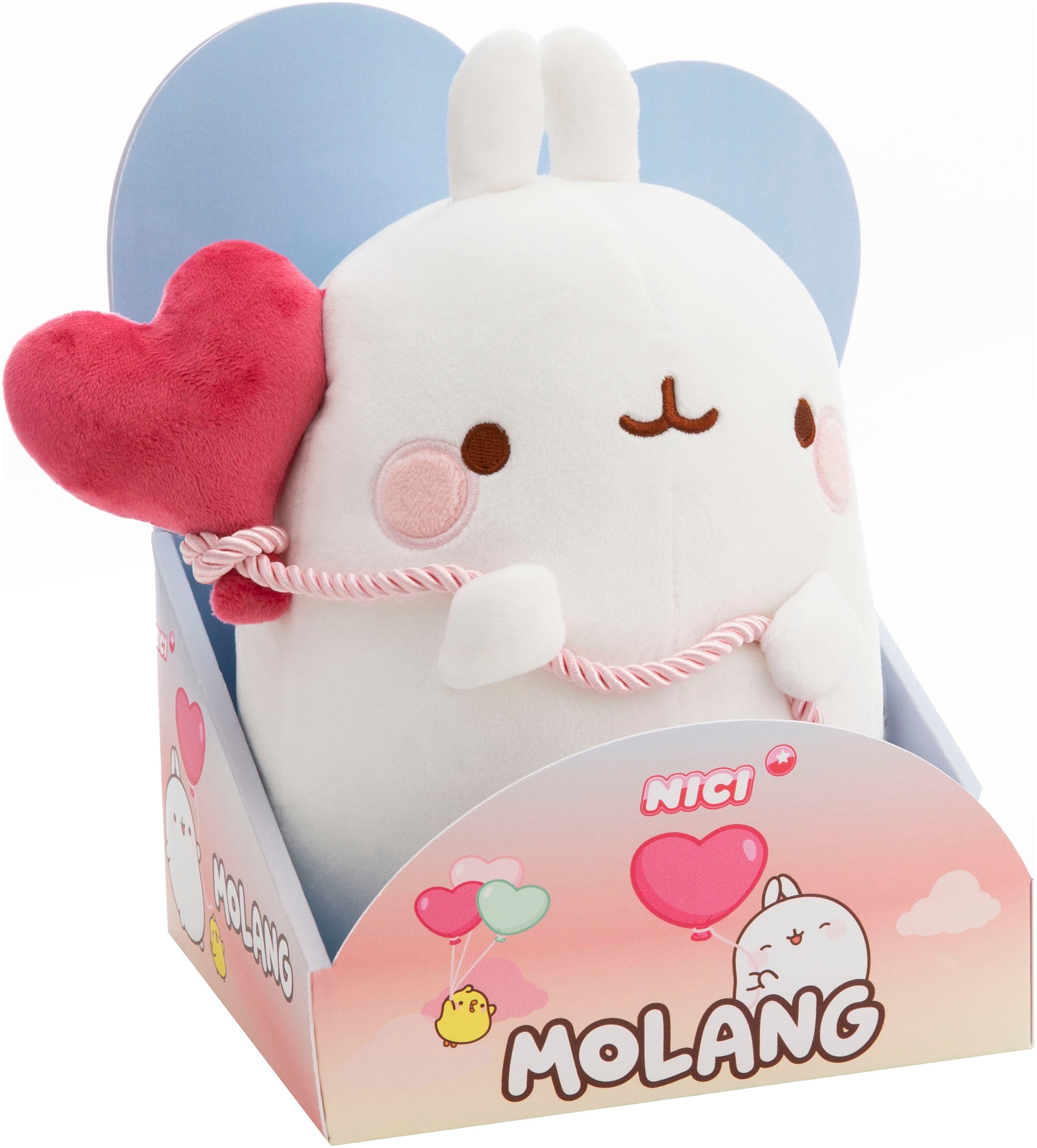 Nici Kuscheltier »Molang mit Herzballon 24 cm«