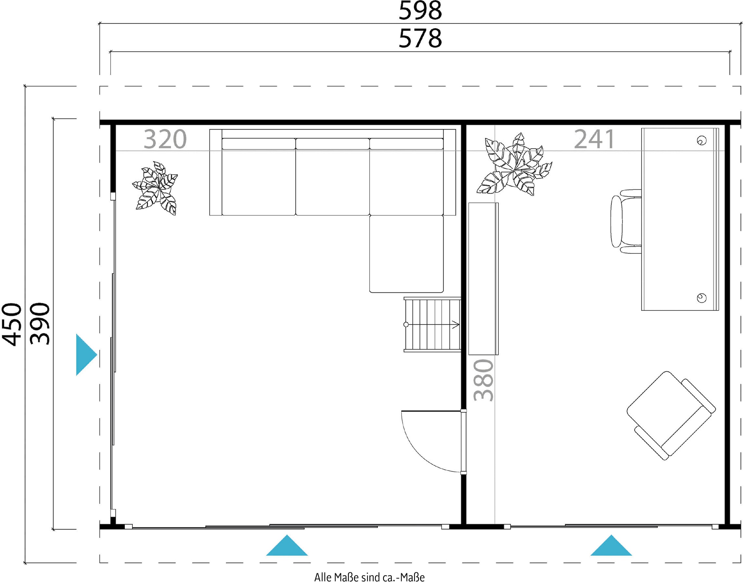 LASITA MAJA Gartenhaus »MURANO«, (Set, inkl. Fussbodenbretter zum verlegen)