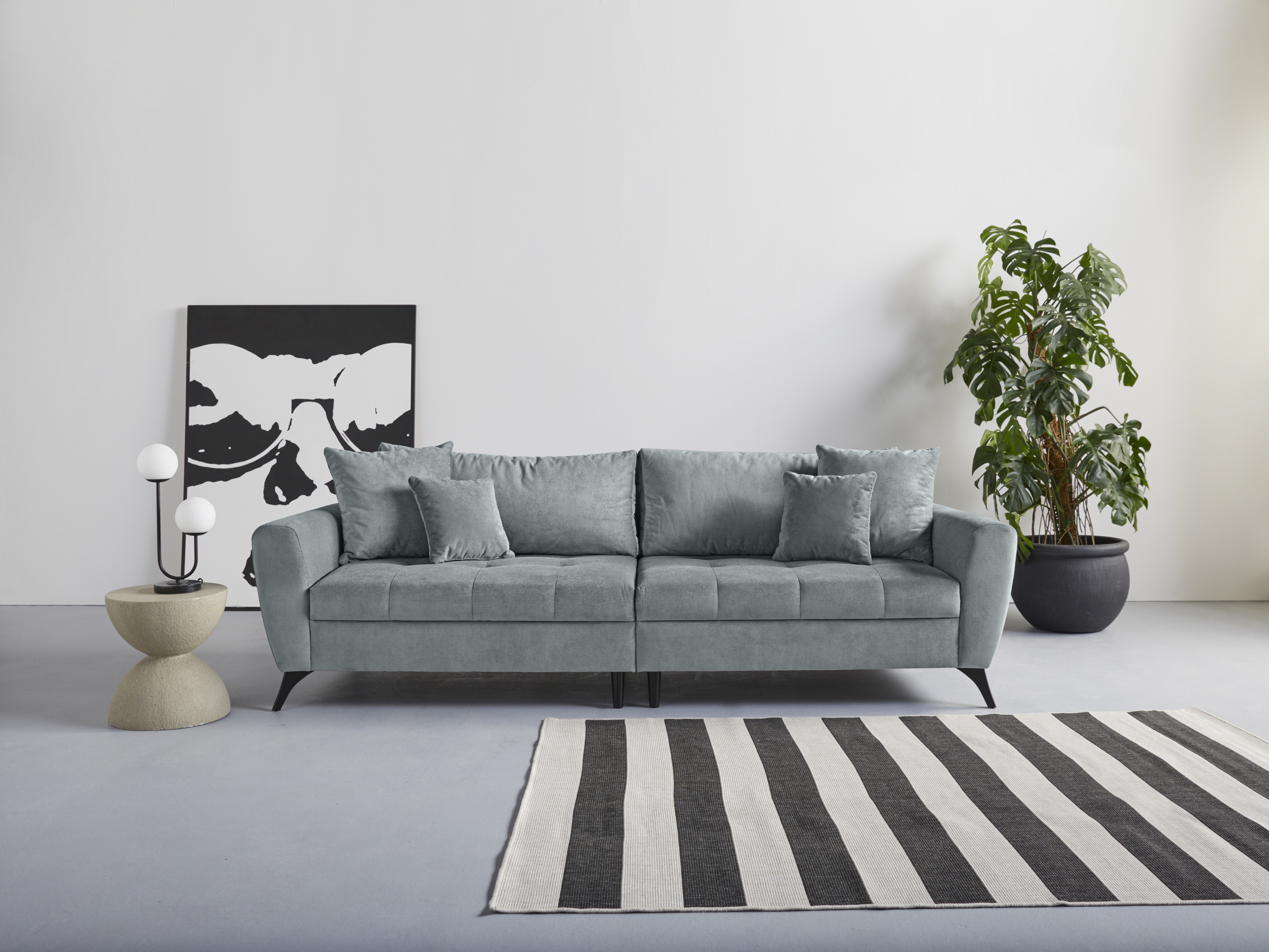 »Lörby«, auch Sitzplatz, pro Aqua bestellen Belastbarkeit mit INOSIGN Big-Sofa | bis clean-Bezug UNIVERSAL 140kg