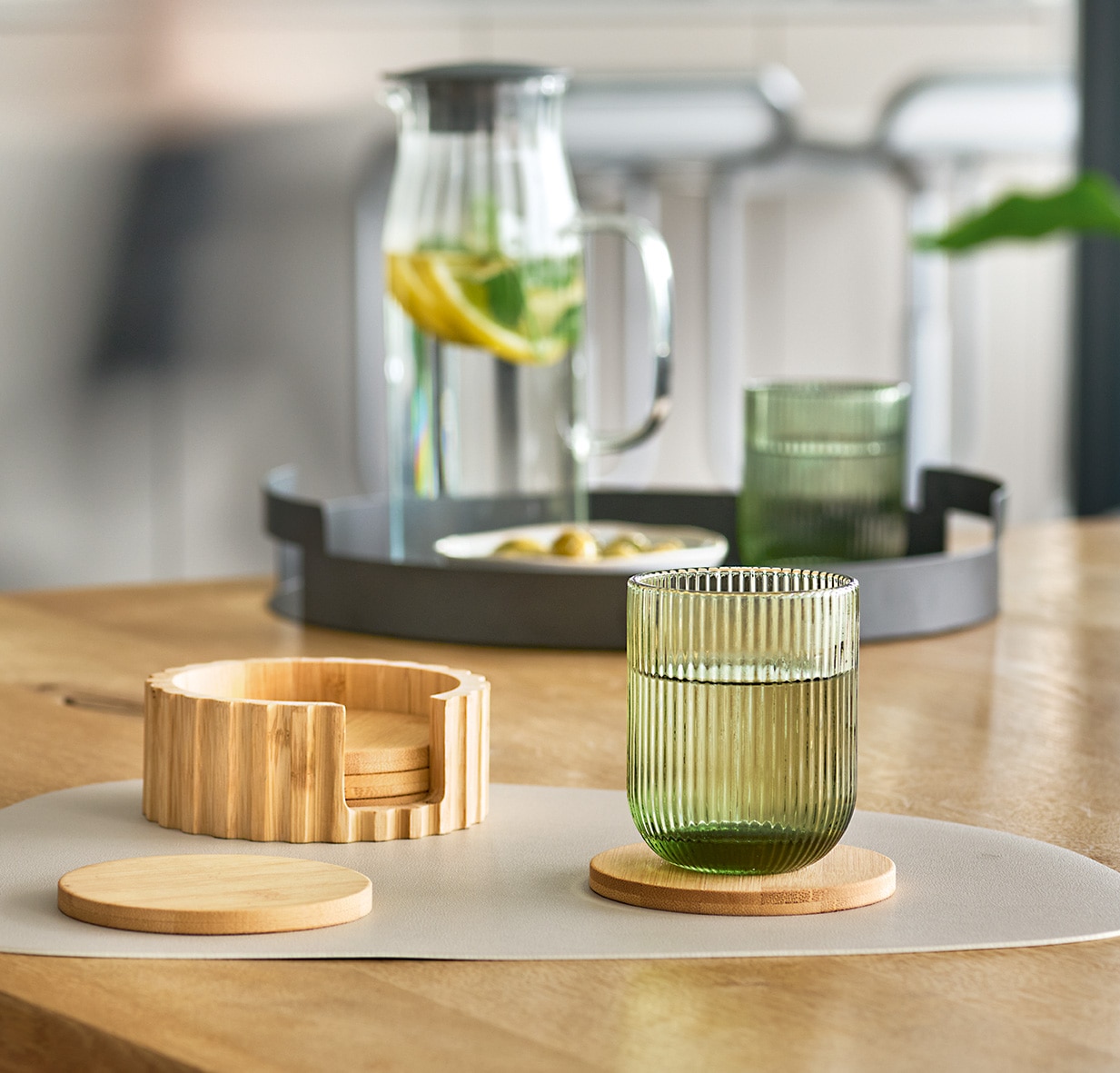 Zeller Present Glasuntersetzer »Glasuntersetzer-Set, 6-tlg., Bambus« Zubehör für Tisch & Gläser, Tassen, Bar