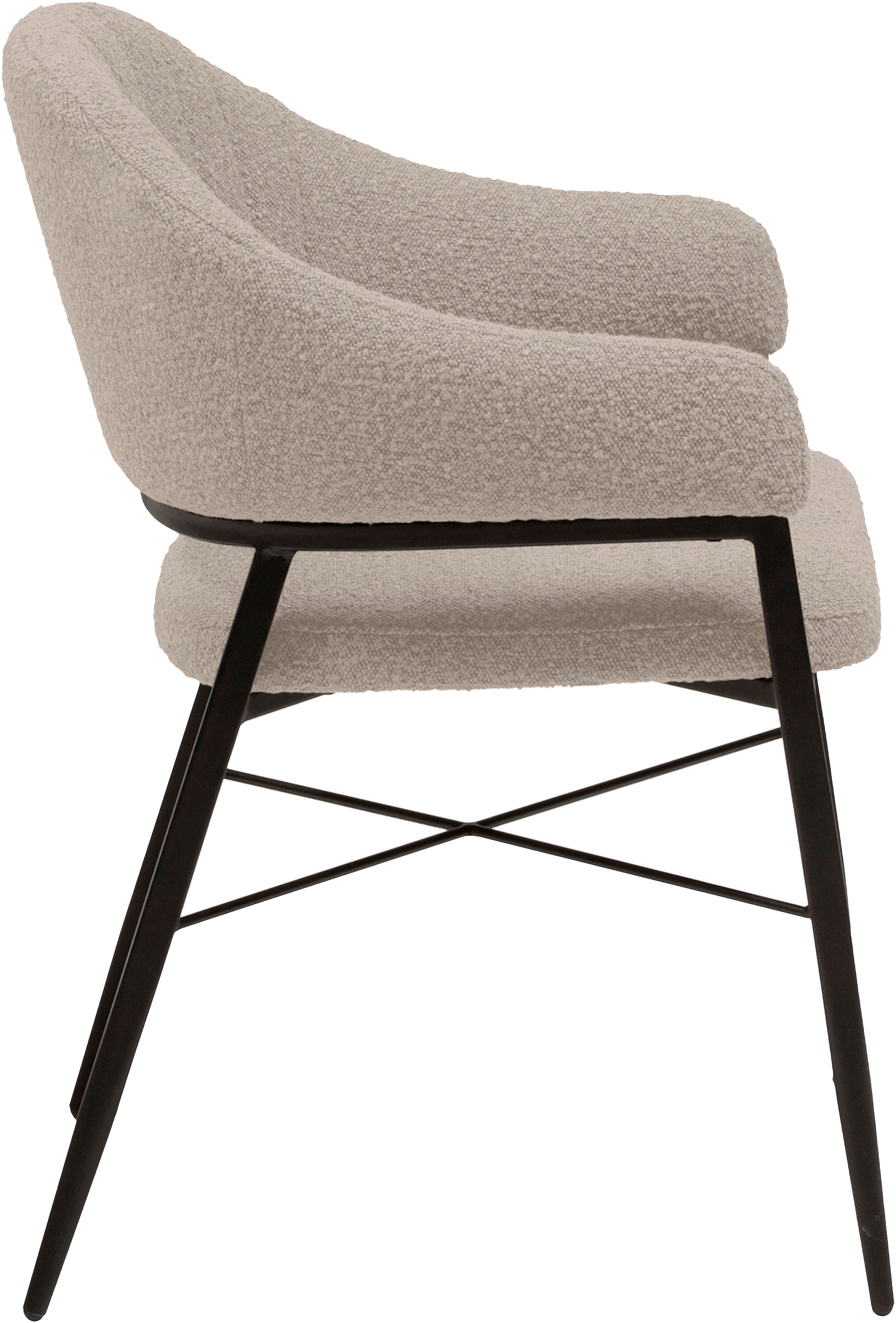 OMG Design Armlehnstuhl »Roma« (Set) 1 Stk.bequemer Esszimmerstuhl, Polsterstuhl mit Bouclé Bezug