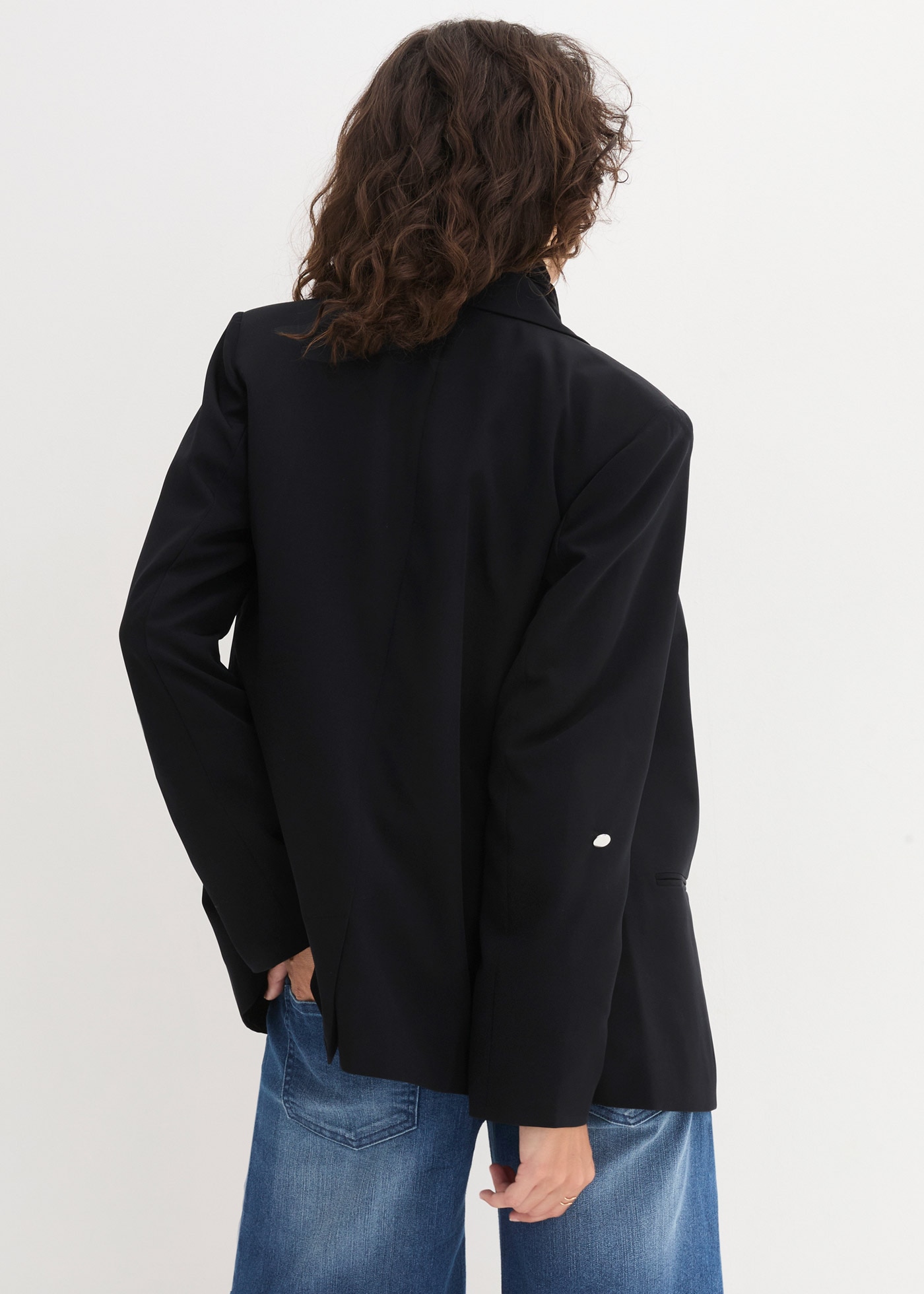 bonprix Jackenblazer »Blazer« mit klassischem Reverskragen, mit Stretch-Material, Krempelärmel
