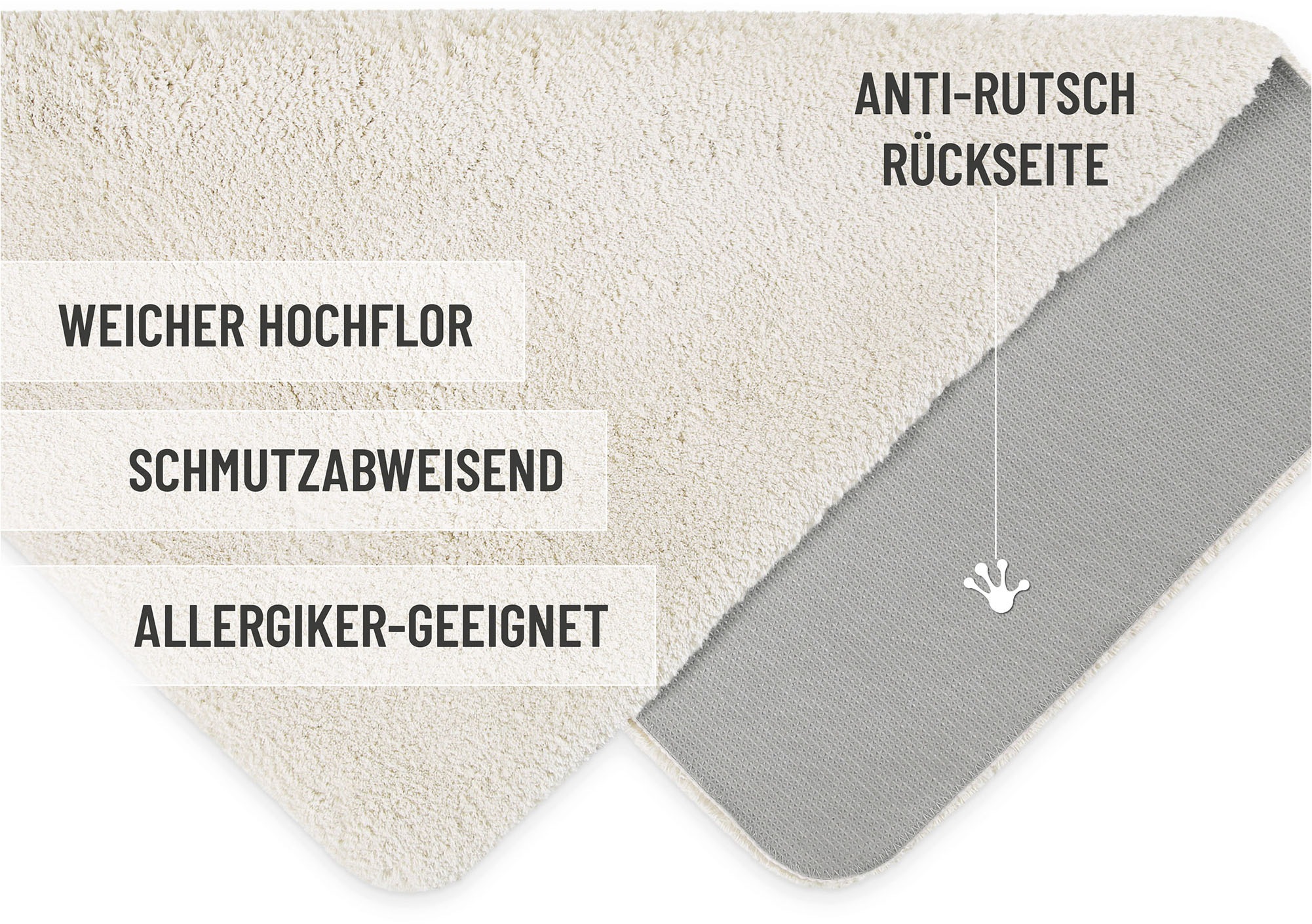 Homie Living »Porto Azzurro« Höhe 30 mm rutschhemmend beschichtet fußbodenheizungsgeeignet | schnell trocknend Badteppich, uni, rechteckig & rund, waschbar, Badezimmerteppich