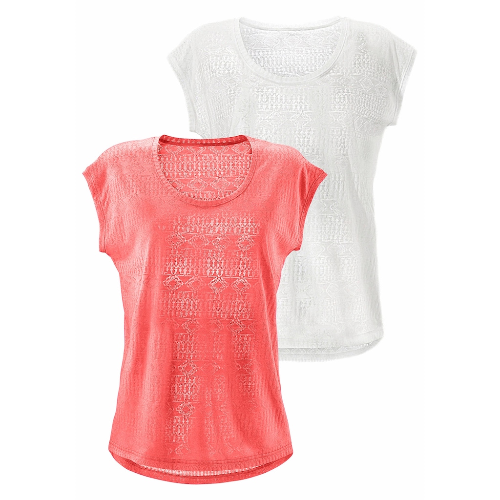 LASCANA T-Shirt, (2er-Pack)