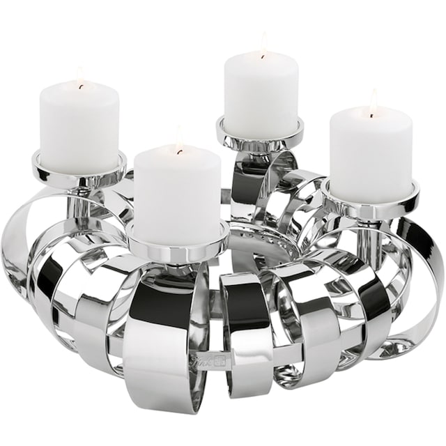 Fink Kerzenhalter »ANELLO, Weihnachtsdeko«, (1 St.), 4-flammig,  Adventsleuchter auf Rechnung kaufen