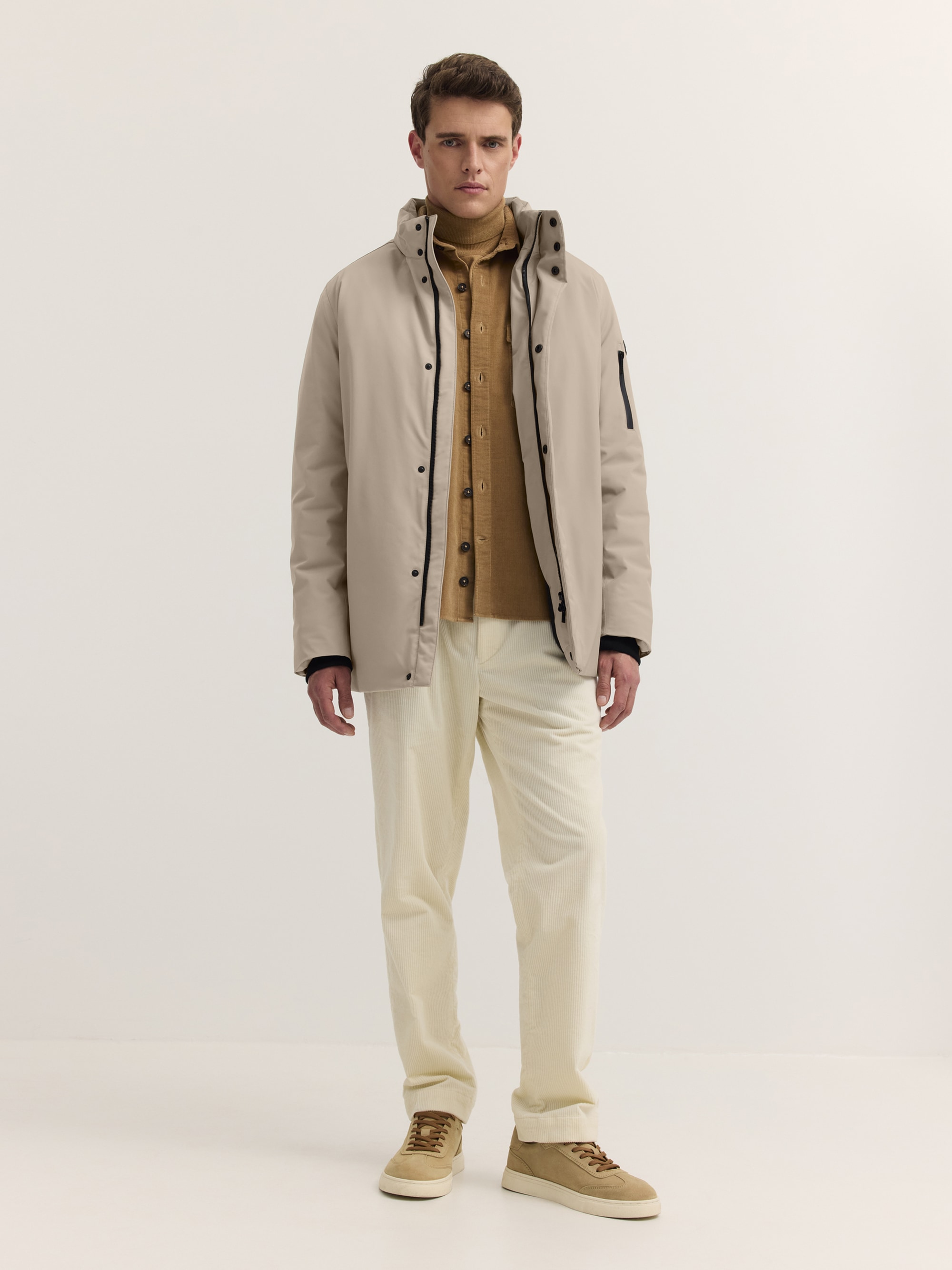bugatti Kurzjacke »Regular Fit« mit Kapuze Regular Fit Sorona Stehkragen Kapuze