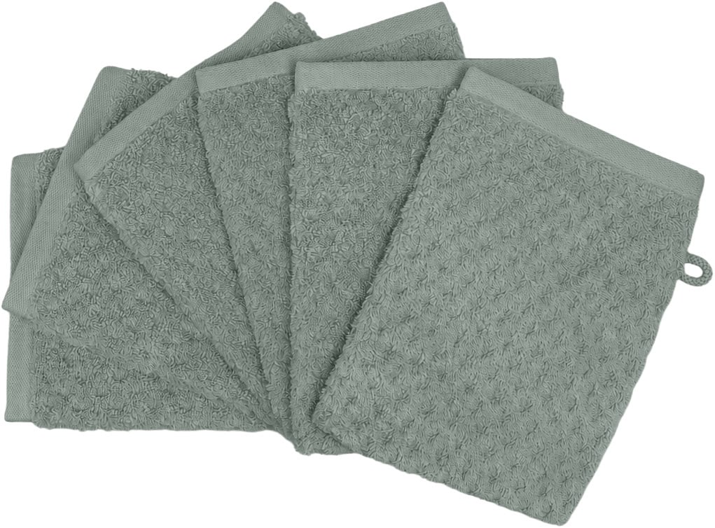 OTTO home Waschlappen »Corrin, 6 Premium Waschlappen, 16x22cm« 100% Baumwolle, 500 gr/m², mit Struktur, weich, 5 Jahre Garantie