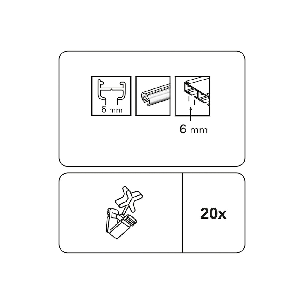 GARDINIA Klick-Gleiter »X-Gleiter mit Klammer«, (20 St.)