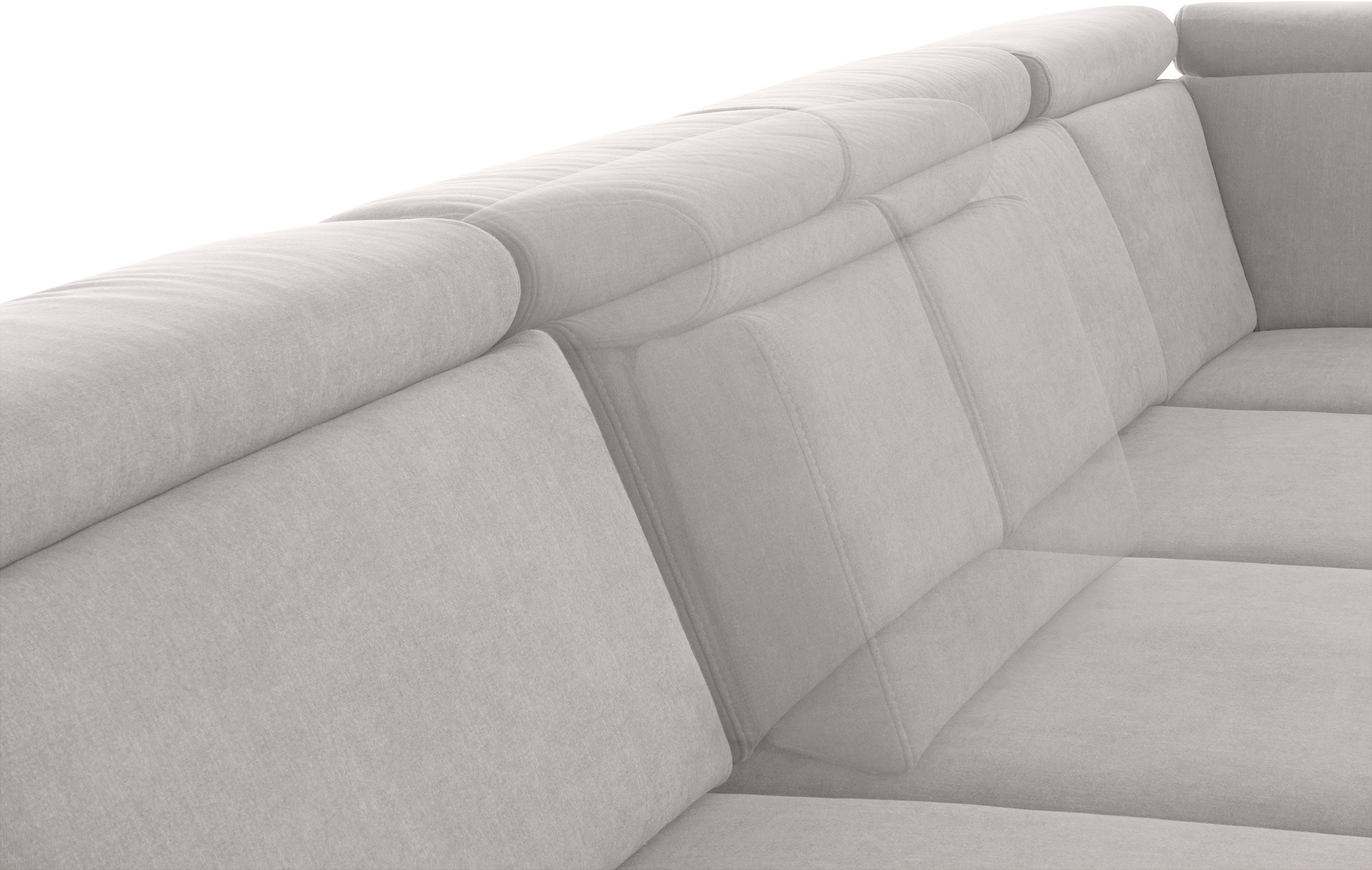 sit&more Wohnlandschaft »Brisbane U-Form«, Fußhöhe 15 cm, inklusive Sitztiefen-, Armteil- und Kopfteilverstellung