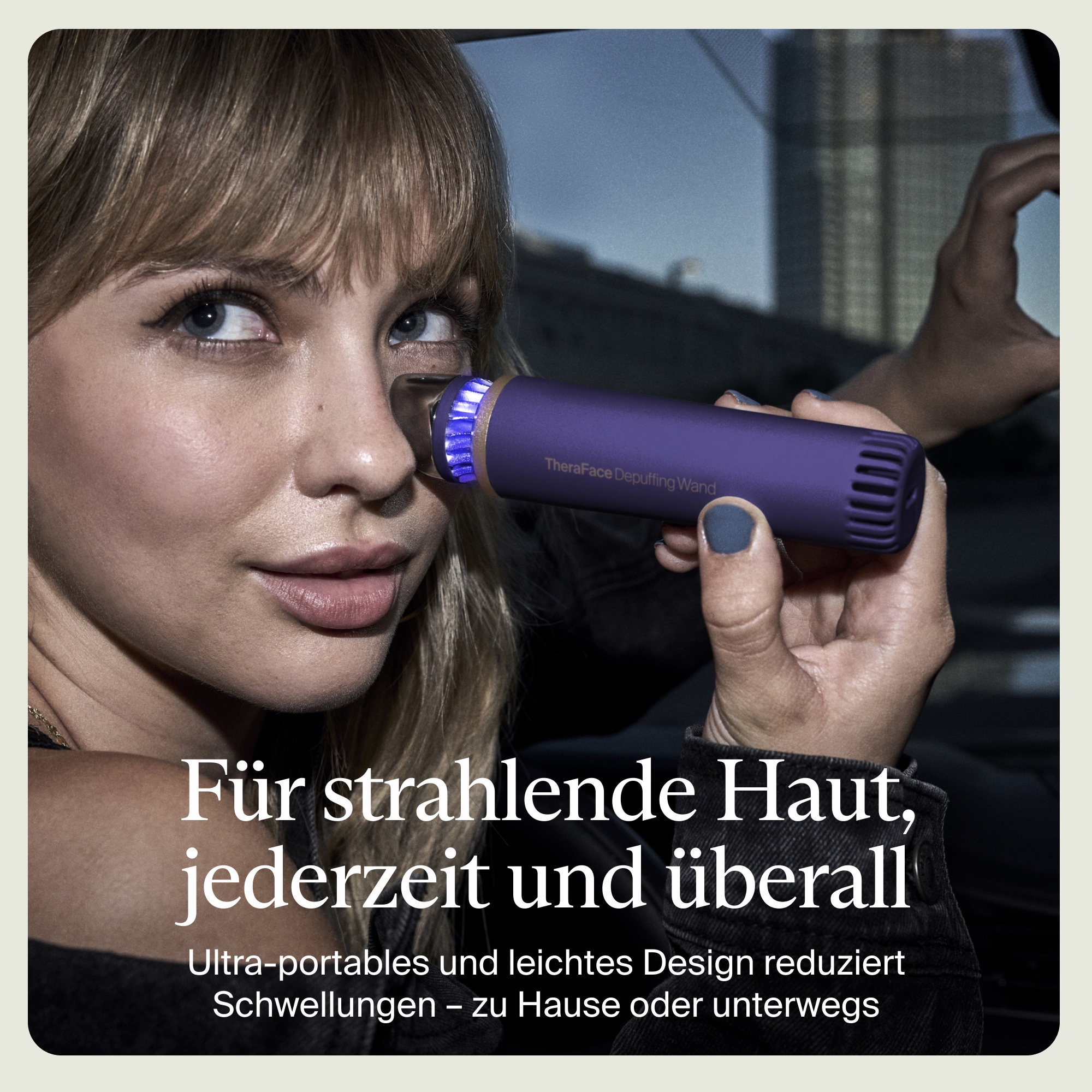 Therabody Anti-Aging-Gerät »Theraface Depuffing Wand Kälte- und Wärmebehandlungen für das Gesicht« Verbessert die Strahlkraft, reduziert Augenringe und Schwellungen