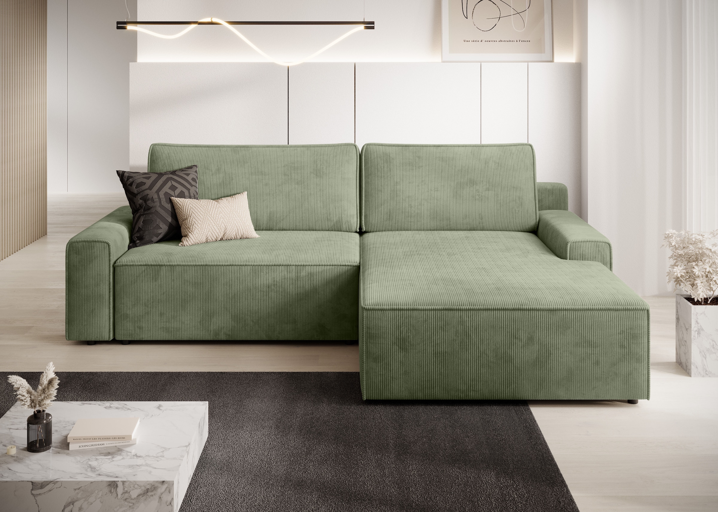 TRENDMANUFAKTUR Ecksofa »Challenge, Schlafsofa mit Bettkasten, Couch in L-Form, Breite...