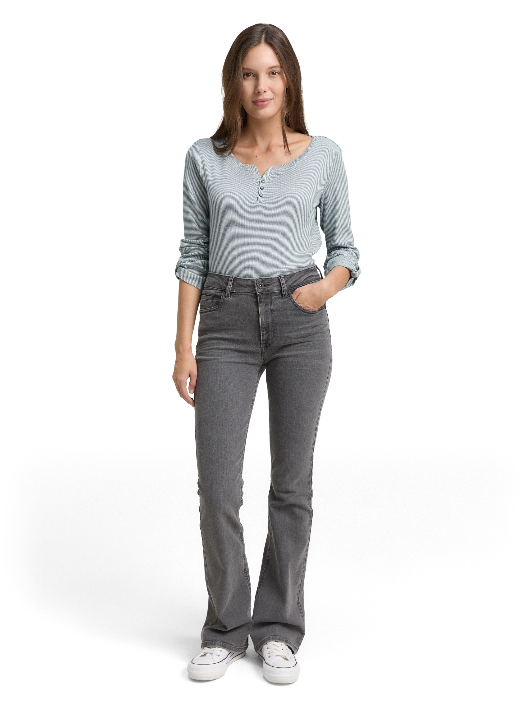 TOM TAILOR Henleyshirt mit Turn-Up-Arm