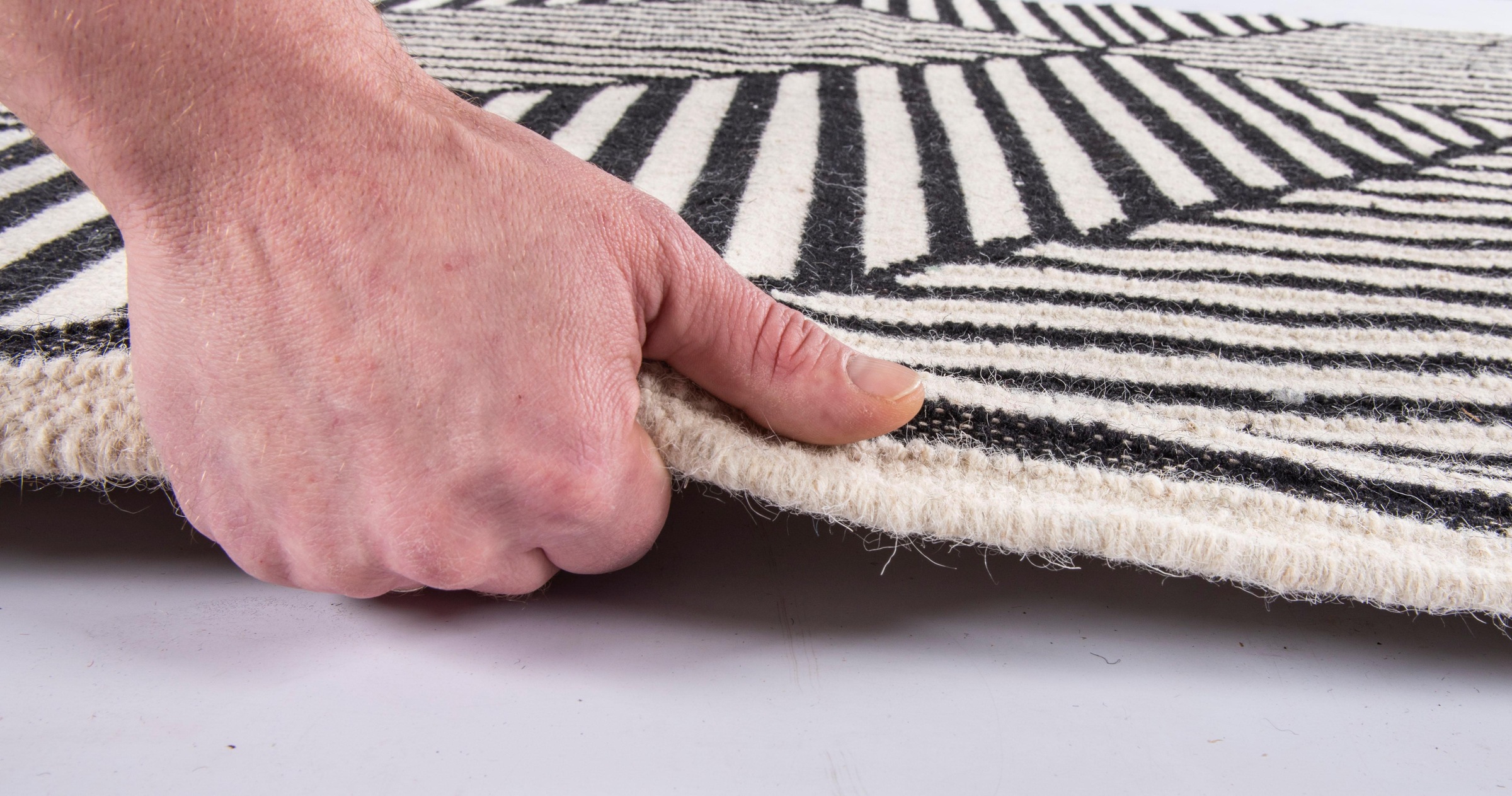 TOM TAILOR HOME Teppich »Criss Cross« rechteckig 5 mm Höhe handgewebt, mit Fransen, Boho-Style