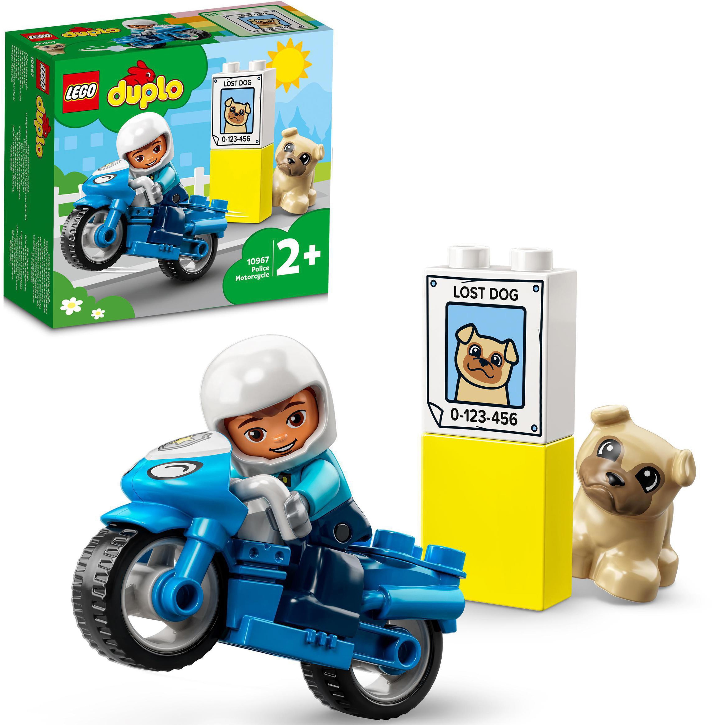 Konstruktionsspielsteine »Polizeimotorrad (10967), LEGO® DUPLO«, (5 St.), Made in Europe