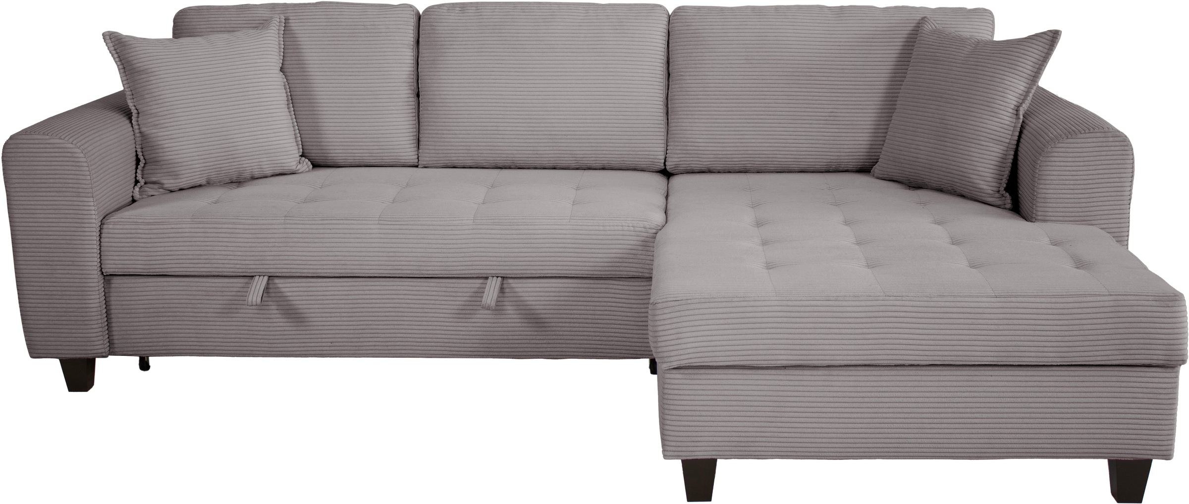 Trends by HG Ecksofa »Moritz, L-Form« inkl. Bettfunktion und Bettkasten, inkl. 2 Zierkissen