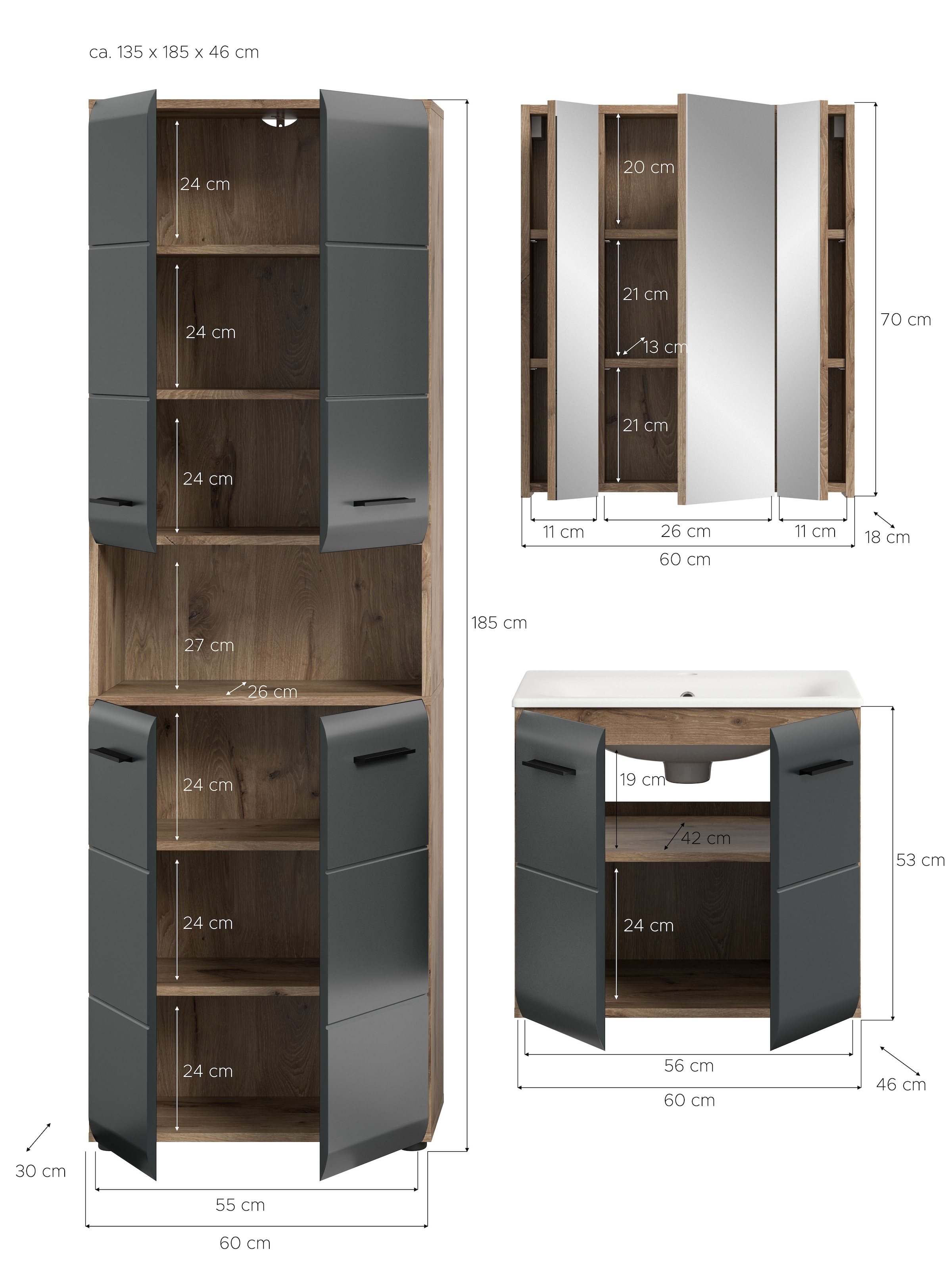 INOSIGN Badezimmer-Set Set, 4 Stk. tlg.