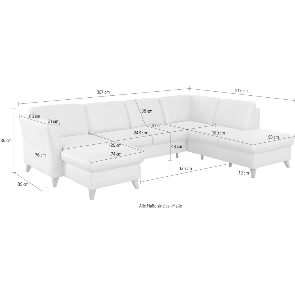 Home affaire Wohnlandschaft »Trelleborg U-Form«